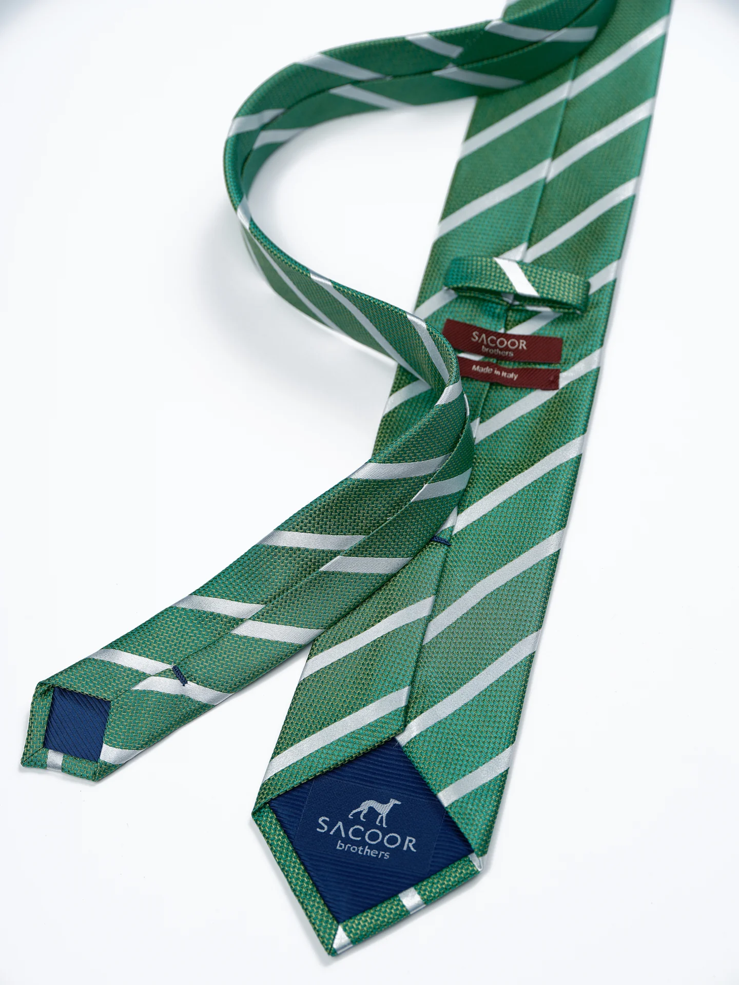 Striped Pattern 100% Silk Tie 7,5cm - Image 6