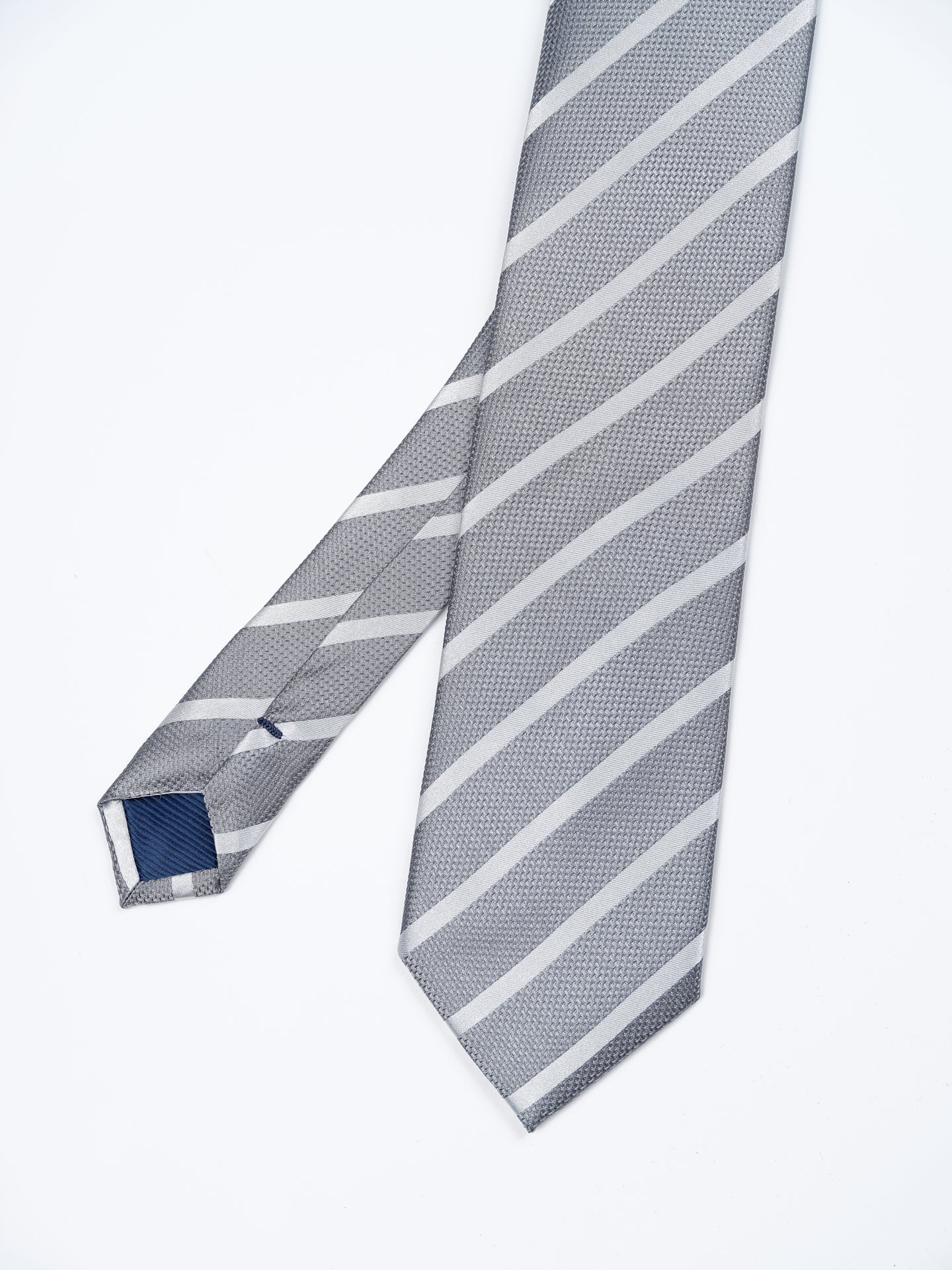 Striped Pattern 100% Silk Tie 7,5cm - Image 8