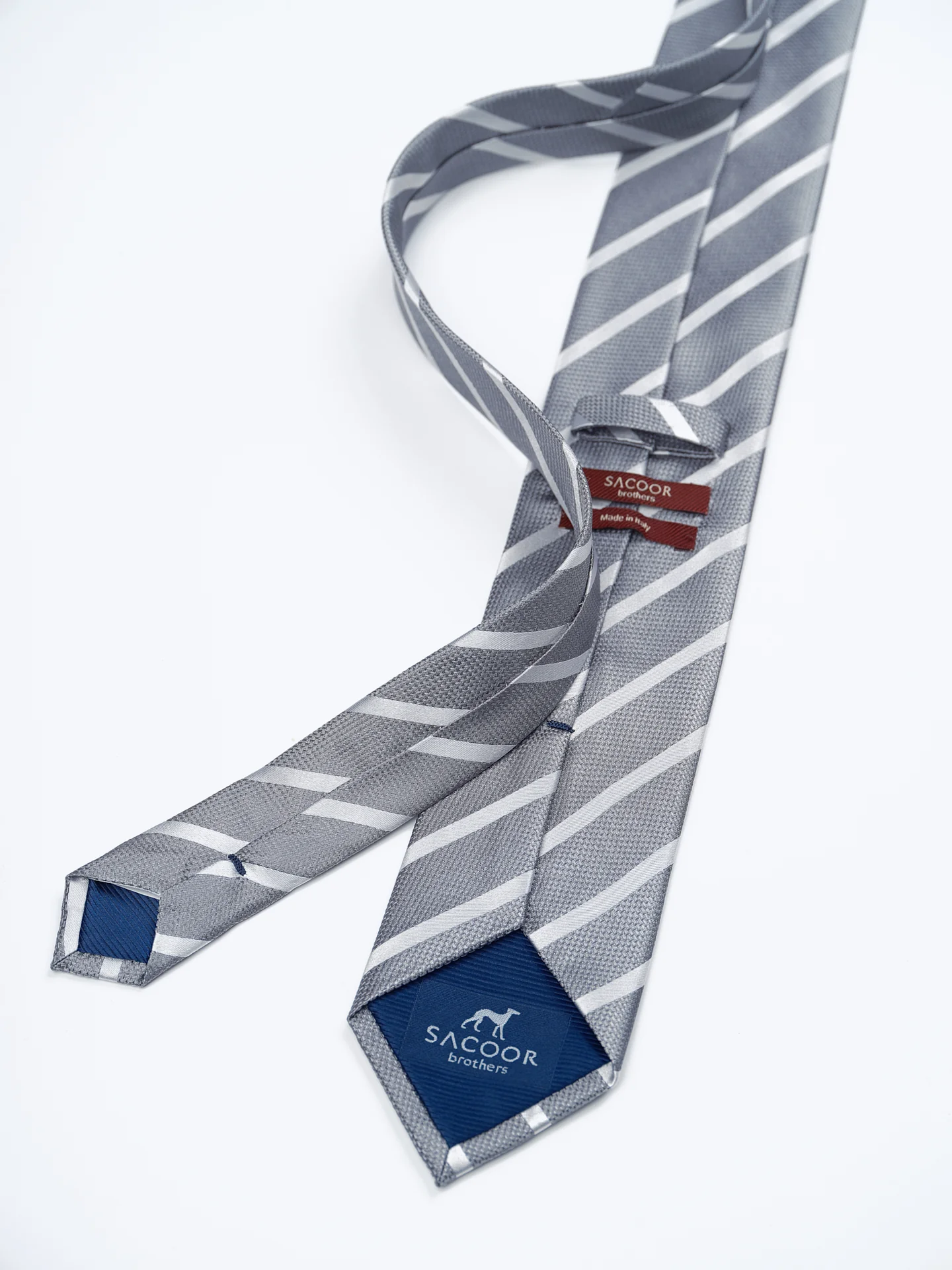 Striped Pattern 100% Silk Tie 7,5cm - Image 9