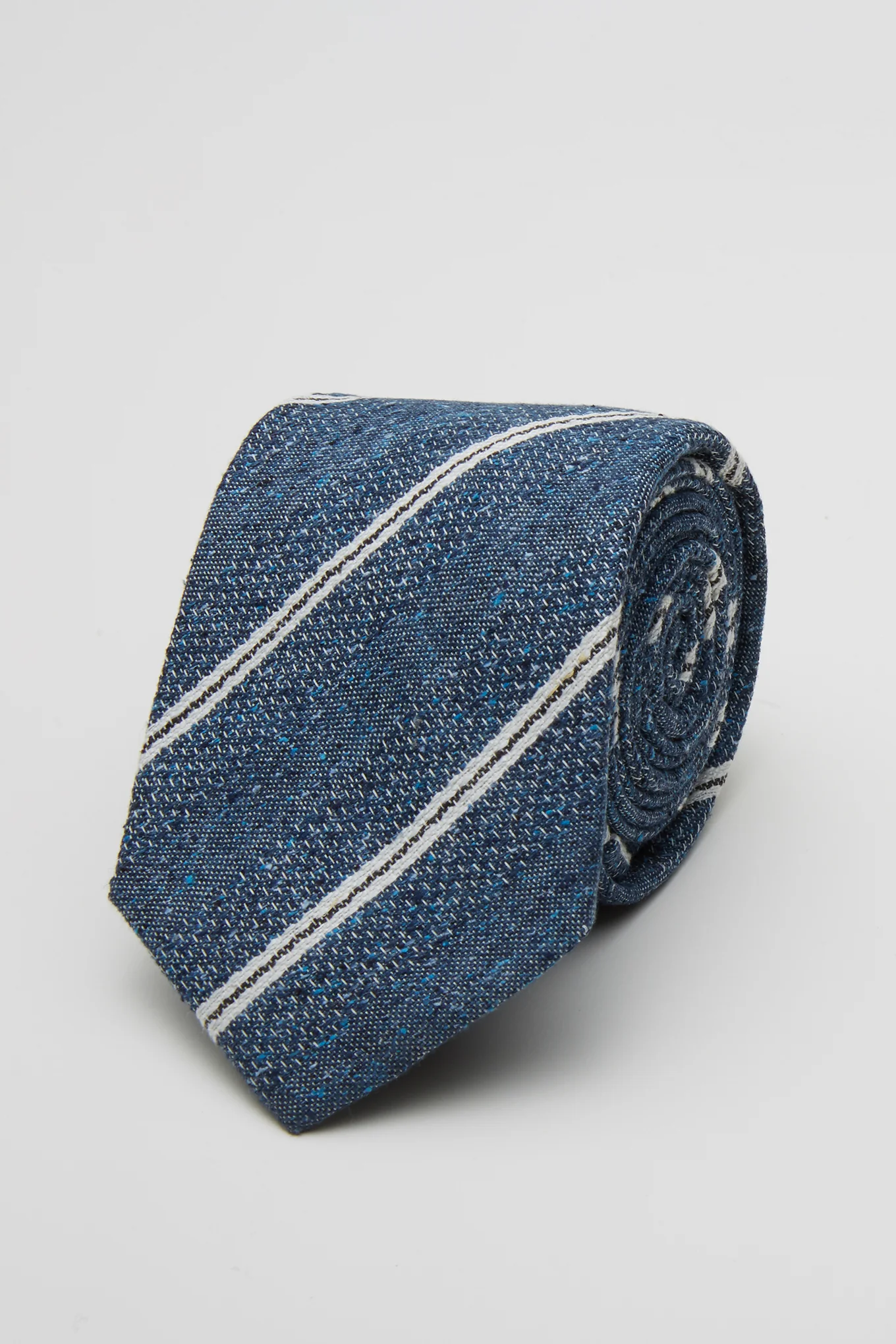 Striped Pattern Tie 100% Silk 7,5cm - Image 4