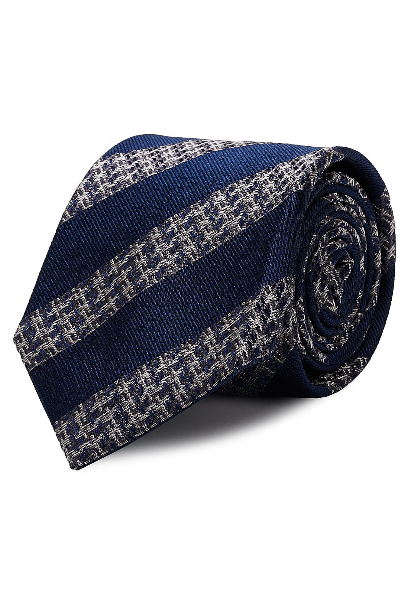 Striped Pattern Tie 100% Silk 7cm