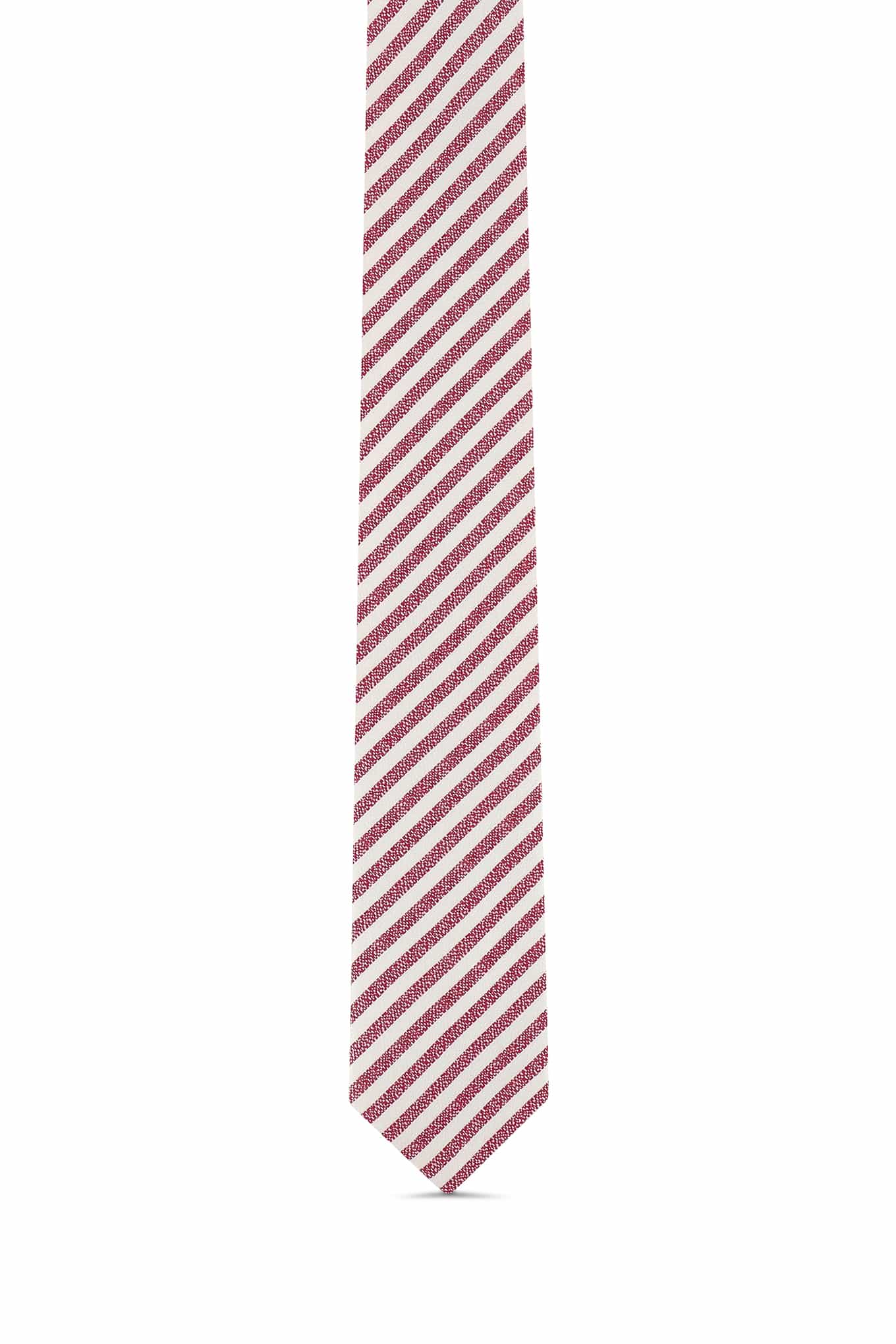 Striped Pattern Tie 100% Silk 7cm - Image 10