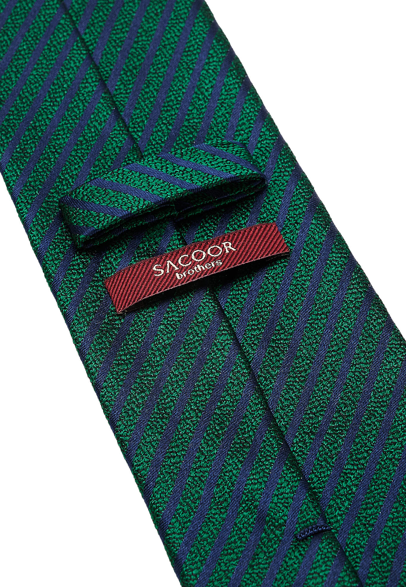 Striped Pattern Tie 100% Silk 7cm - Image 2