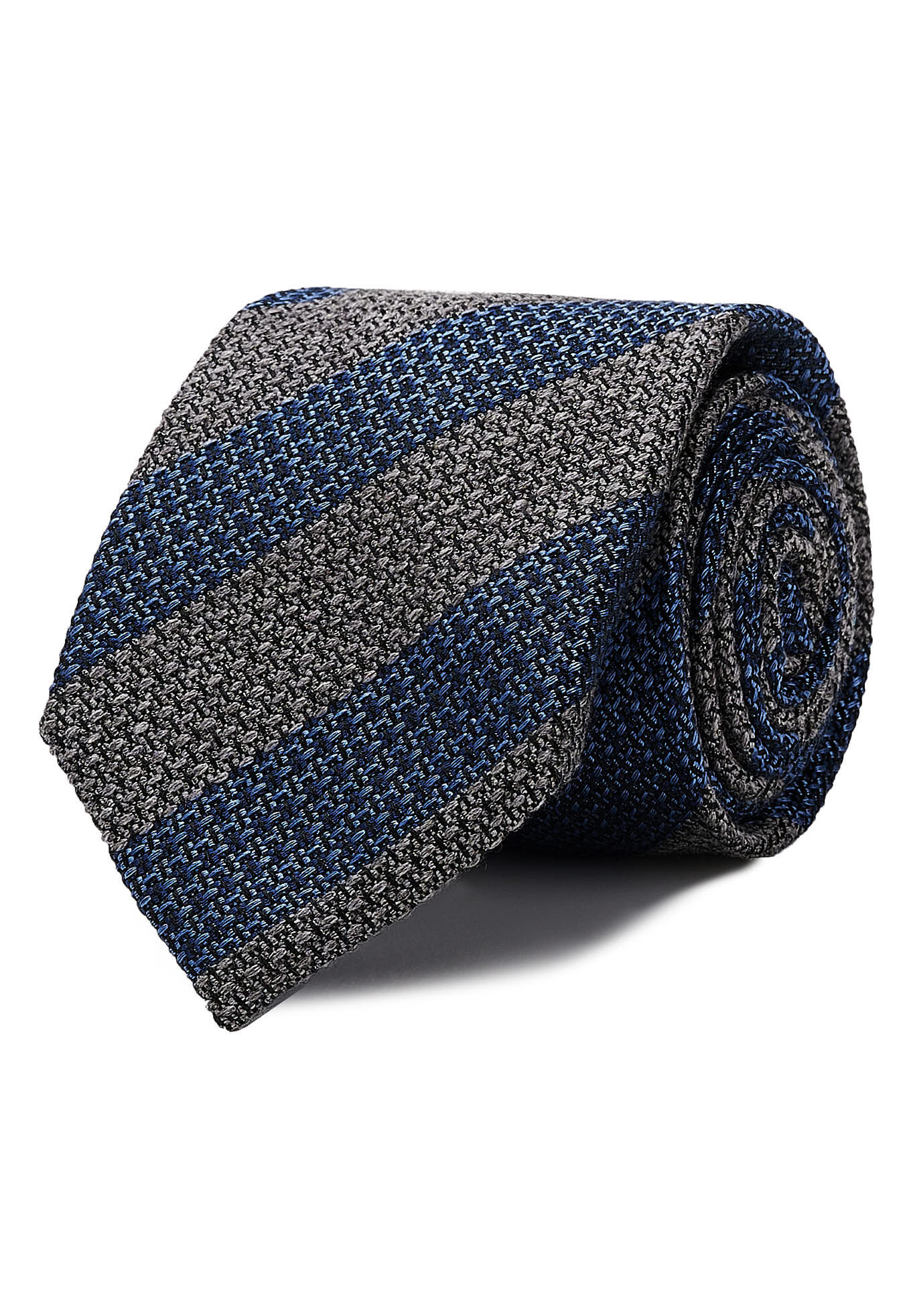 Striped Pattern Tie 100% Silk 7cm - Image 3