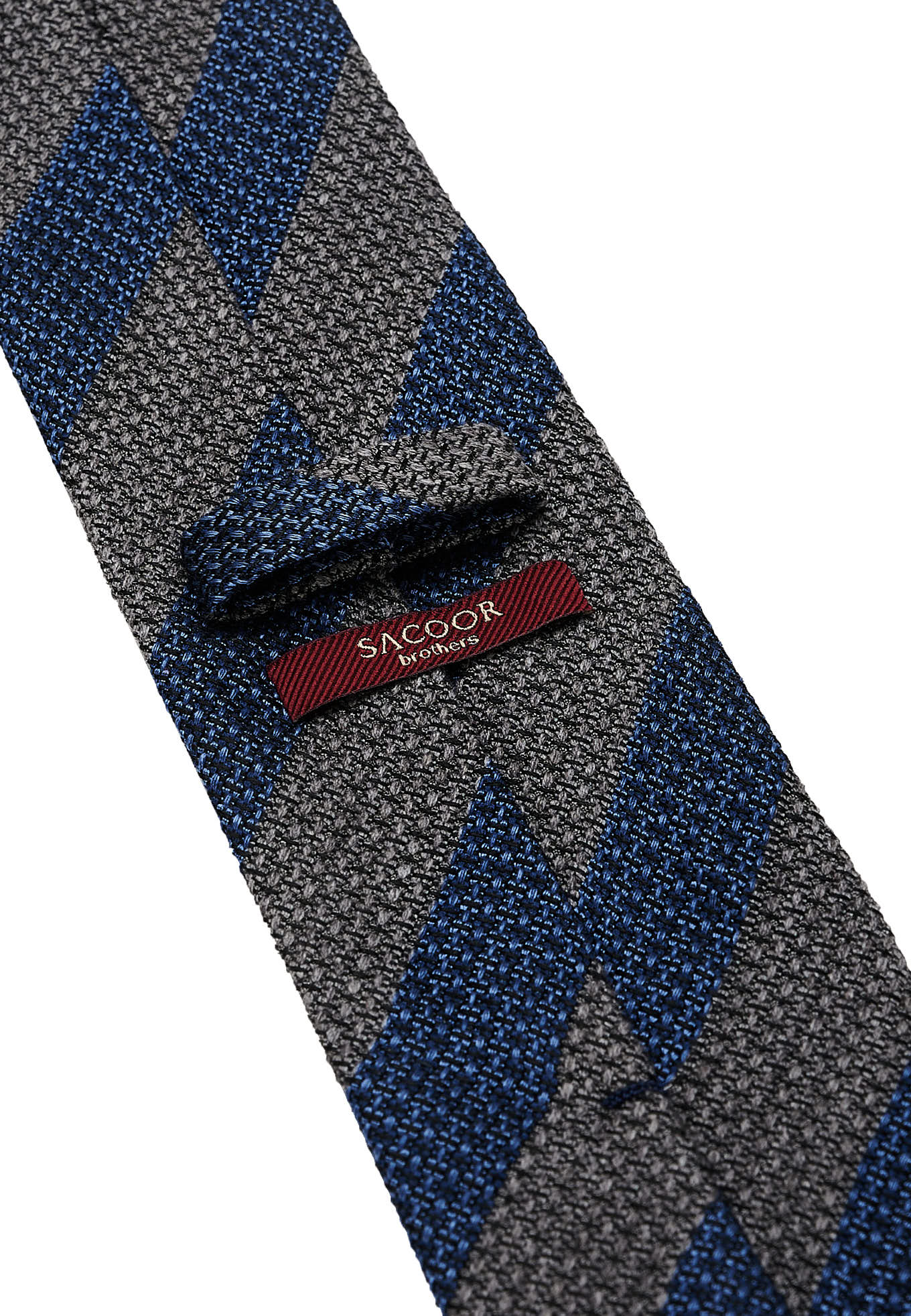 Striped Pattern Tie 100% Silk 7cm - Image 4