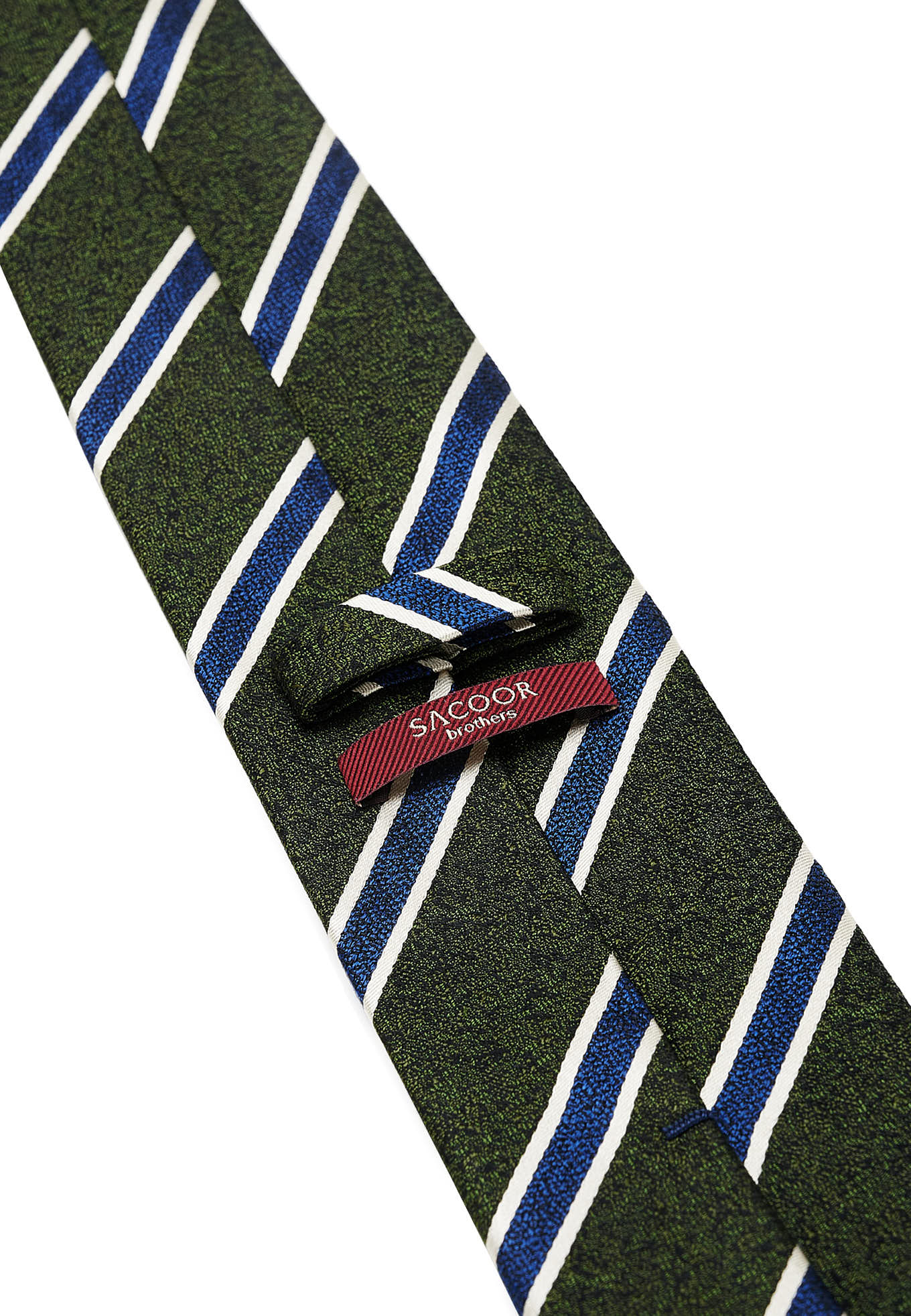 Striped Pattern Tie 100% Silk 7cm - Image 4