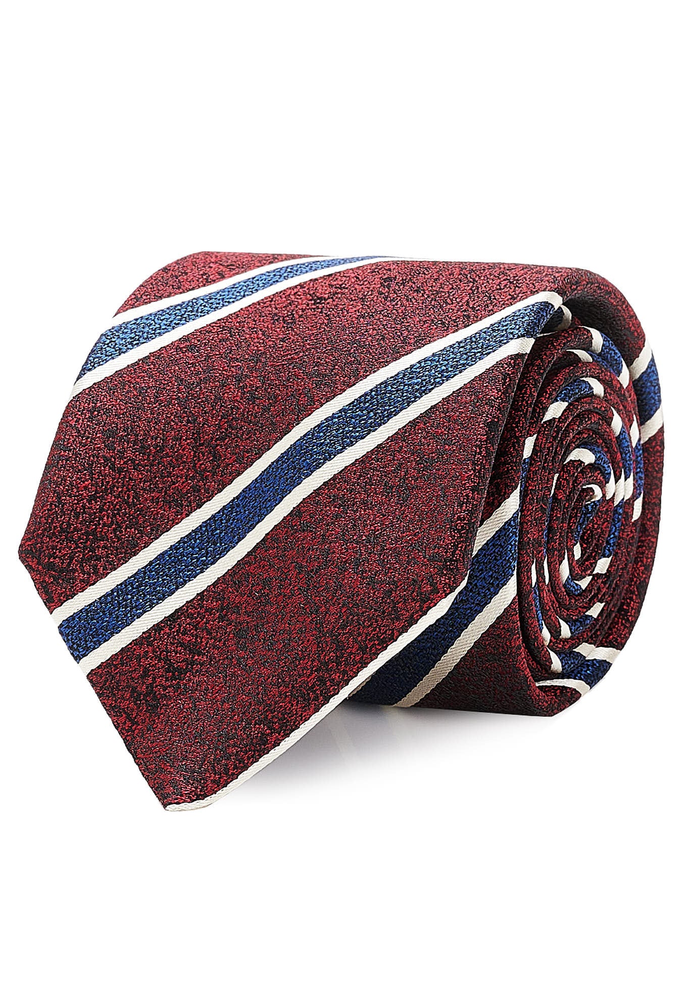 Striped Pattern Tie 100% Silk 7cm - Image 5
