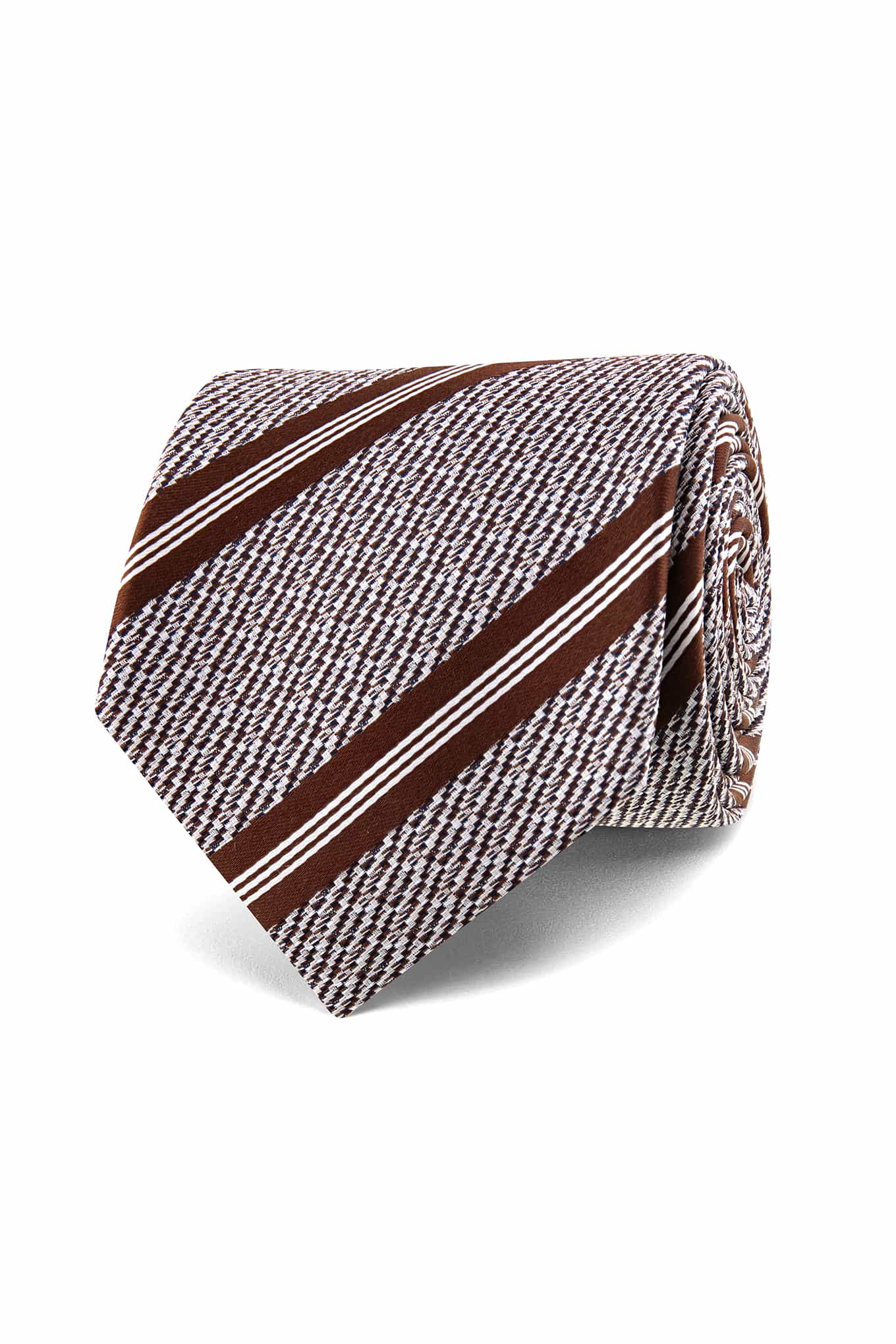 Striped Pattern Tie 100% Silk 7cm