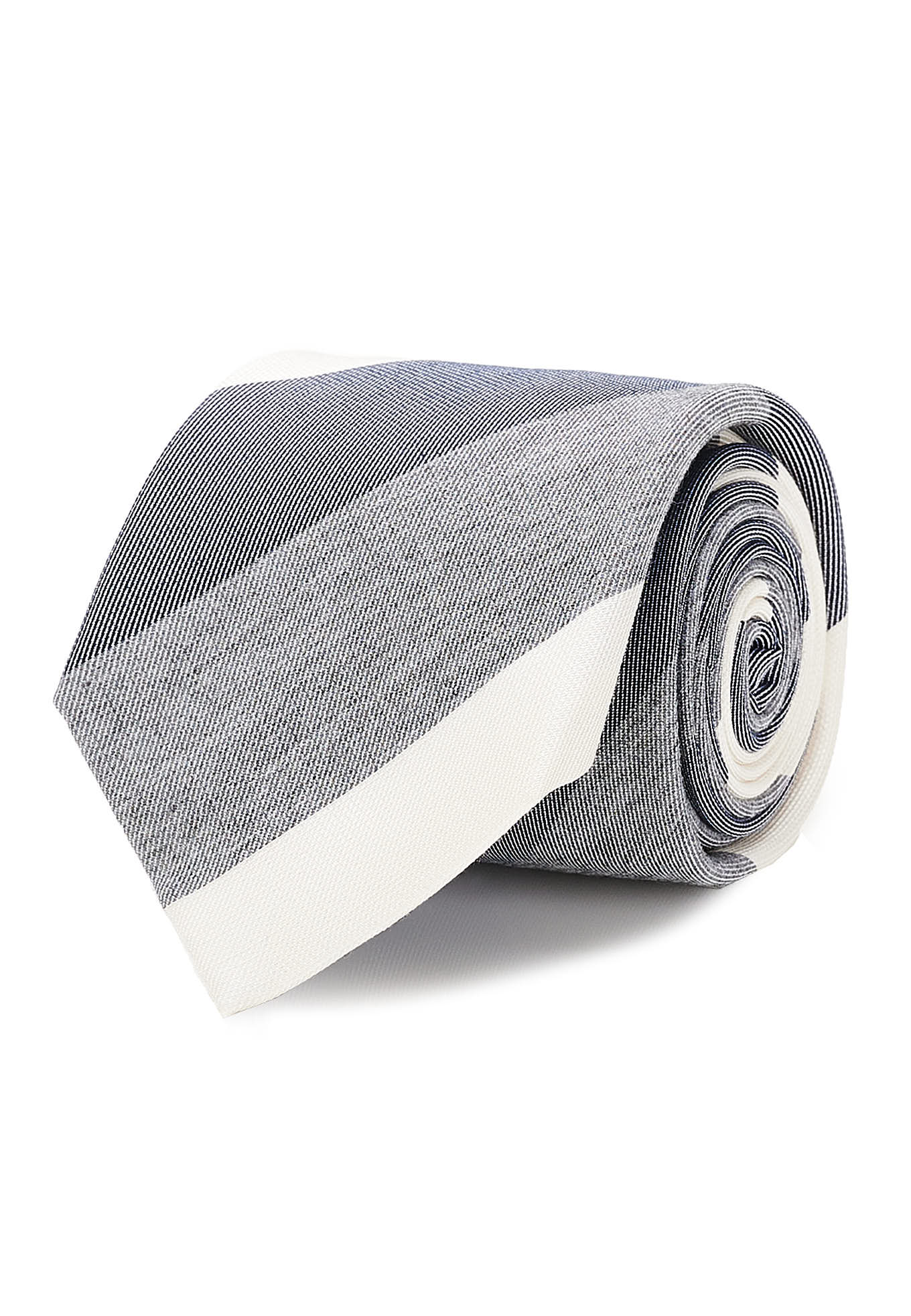 Striped Pattern Tie 100% Silk 7cm - Image 3