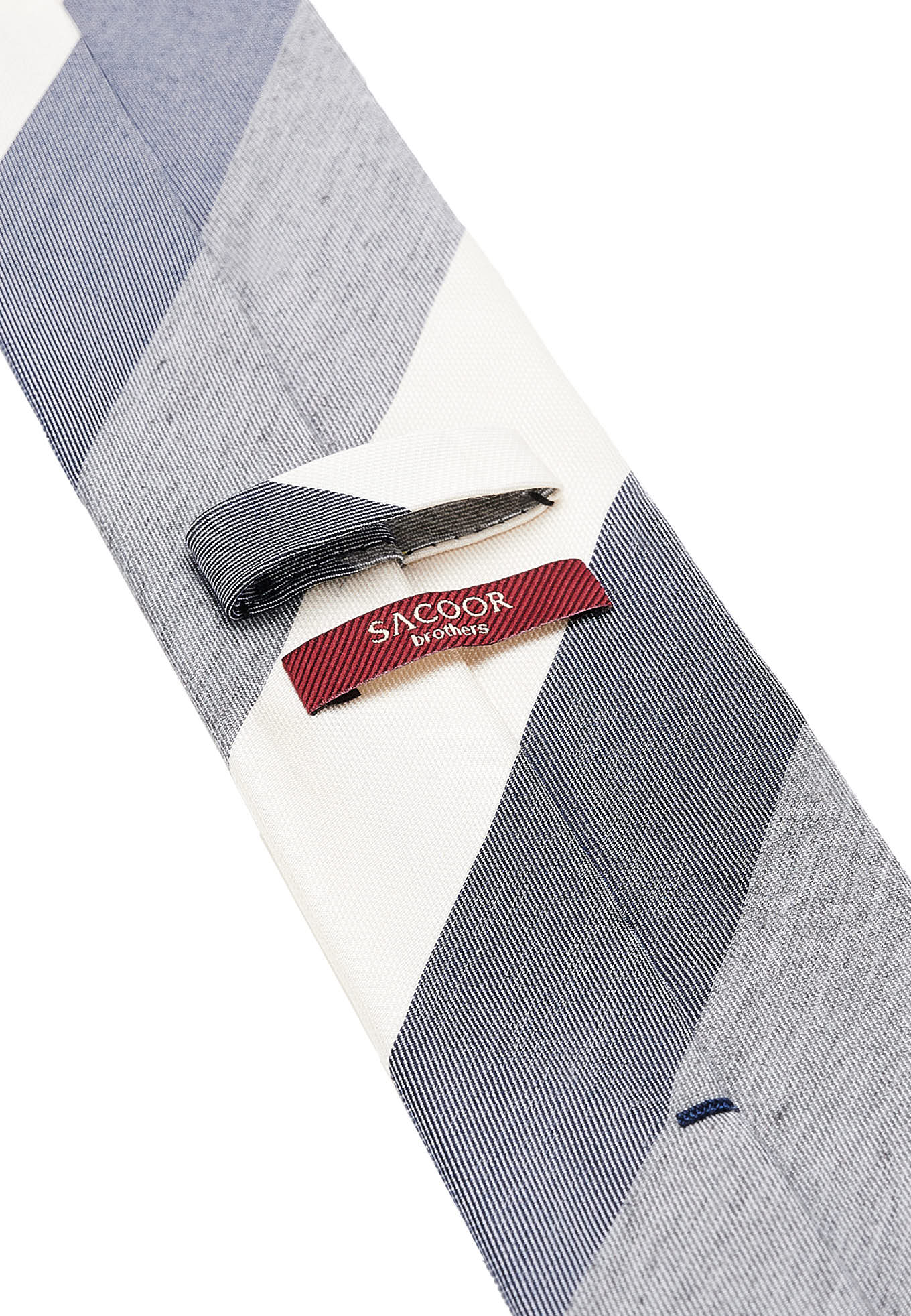 Striped Pattern Tie 100% Silk 7cm - Image 4