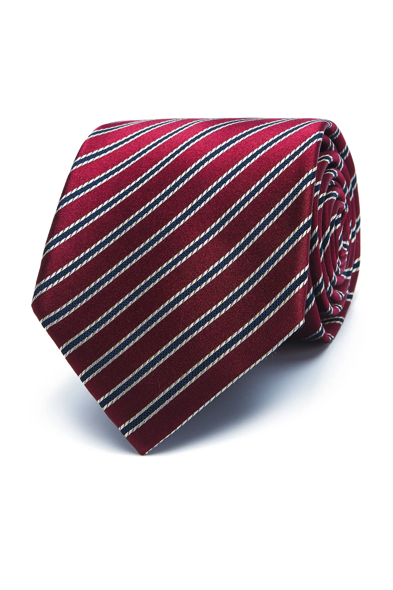 Striped Pattern Tie 100% Silk 8cm