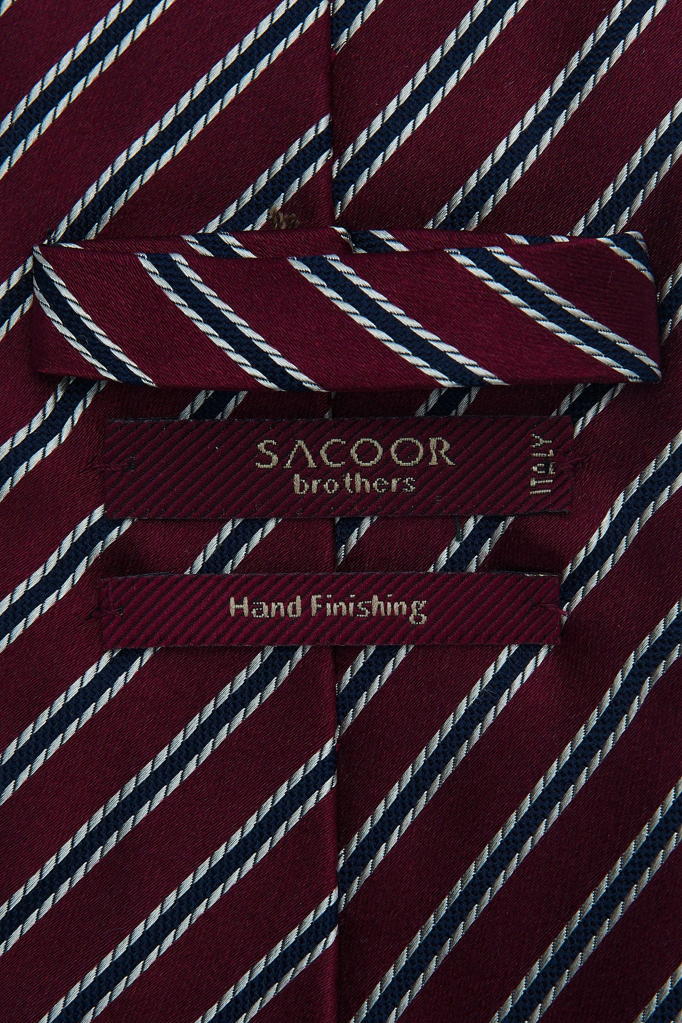 Striped Pattern Tie 100% Silk 8cm - Image 2