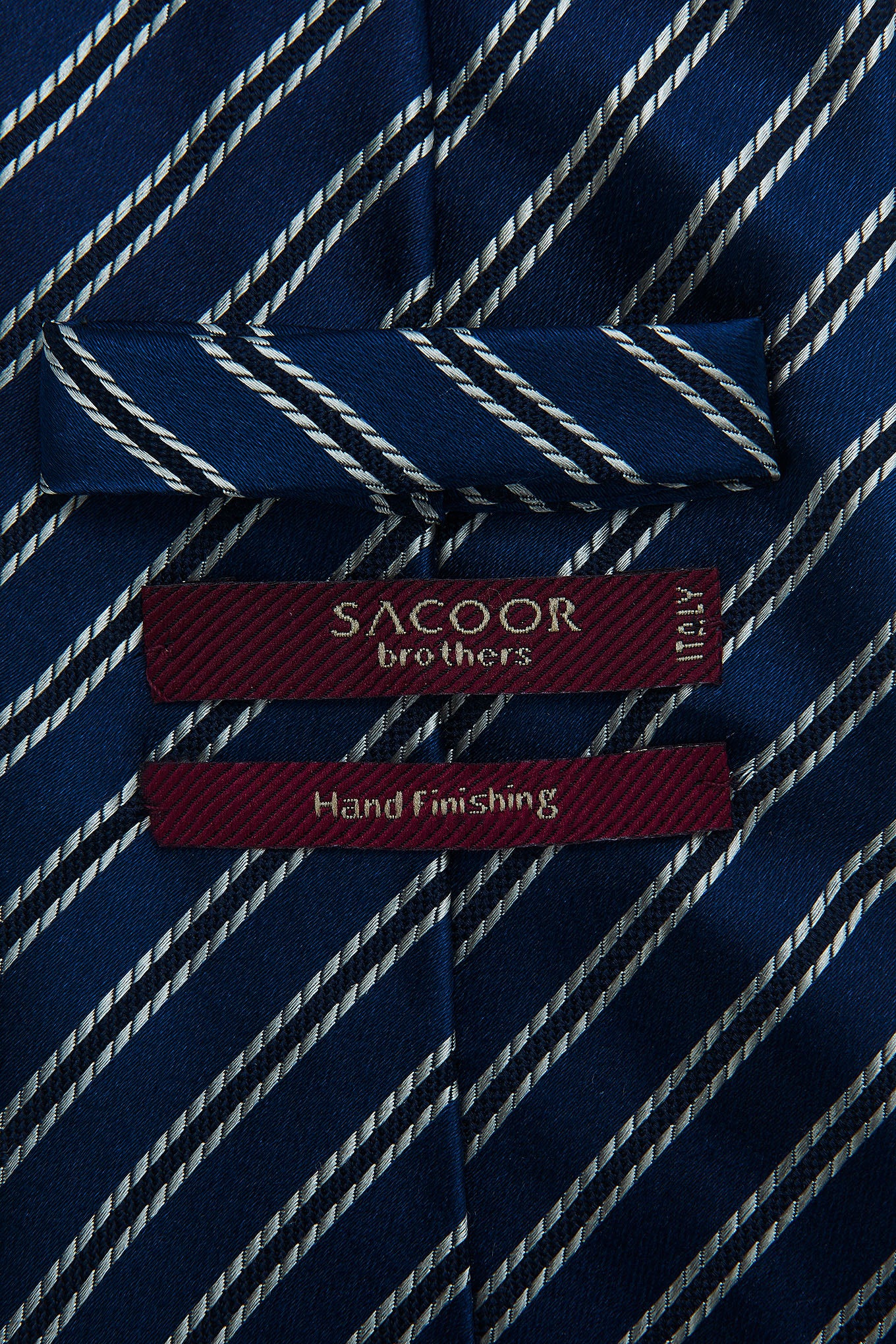 Striped Pattern Tie 100% Silk 8cm - Image 4
