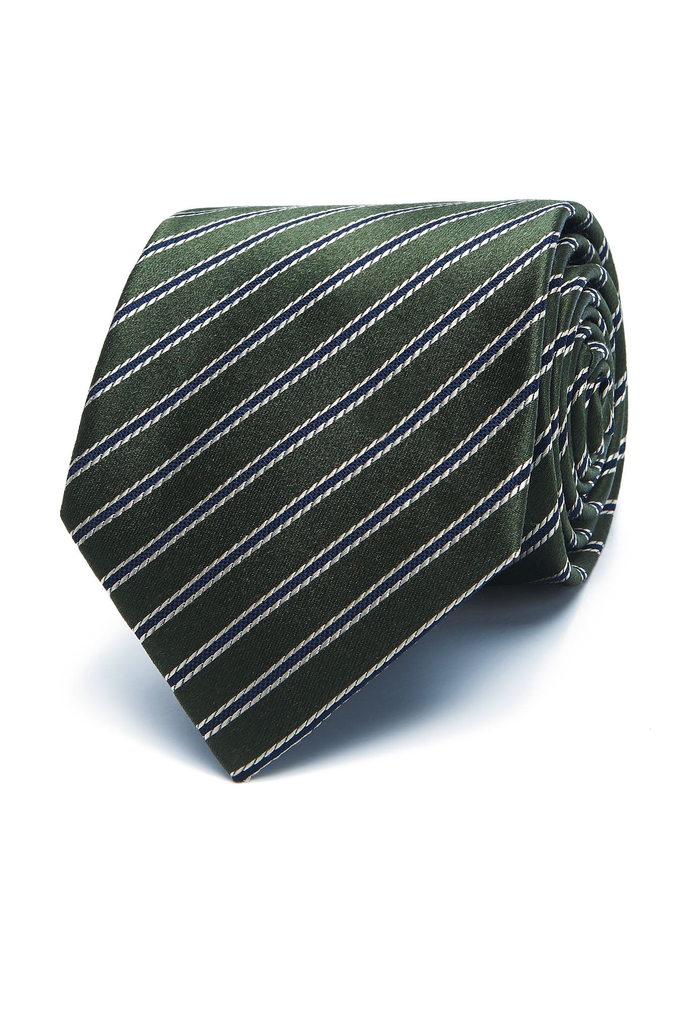 Striped Pattern Tie 100% Silk 8cm - Image 5