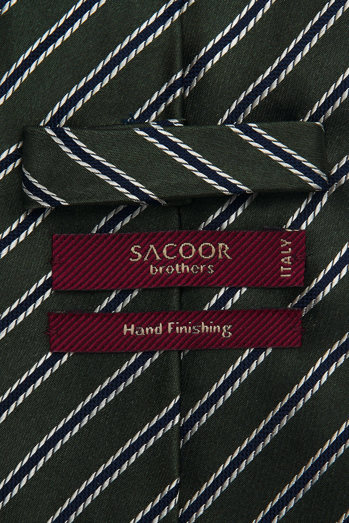 Striped Pattern Tie 100% Silk 8cm - Image 6