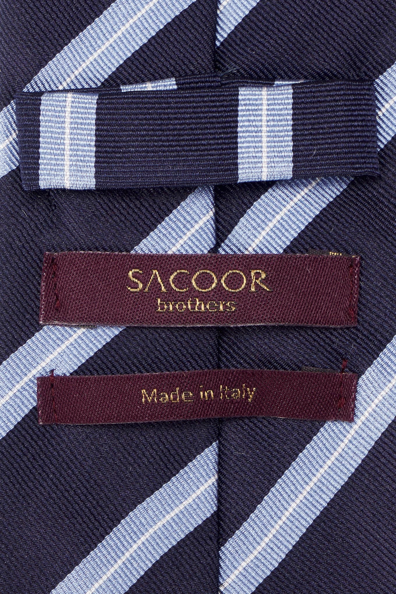 Striped Pattern Tie 100% Silk 8cm - Image 4