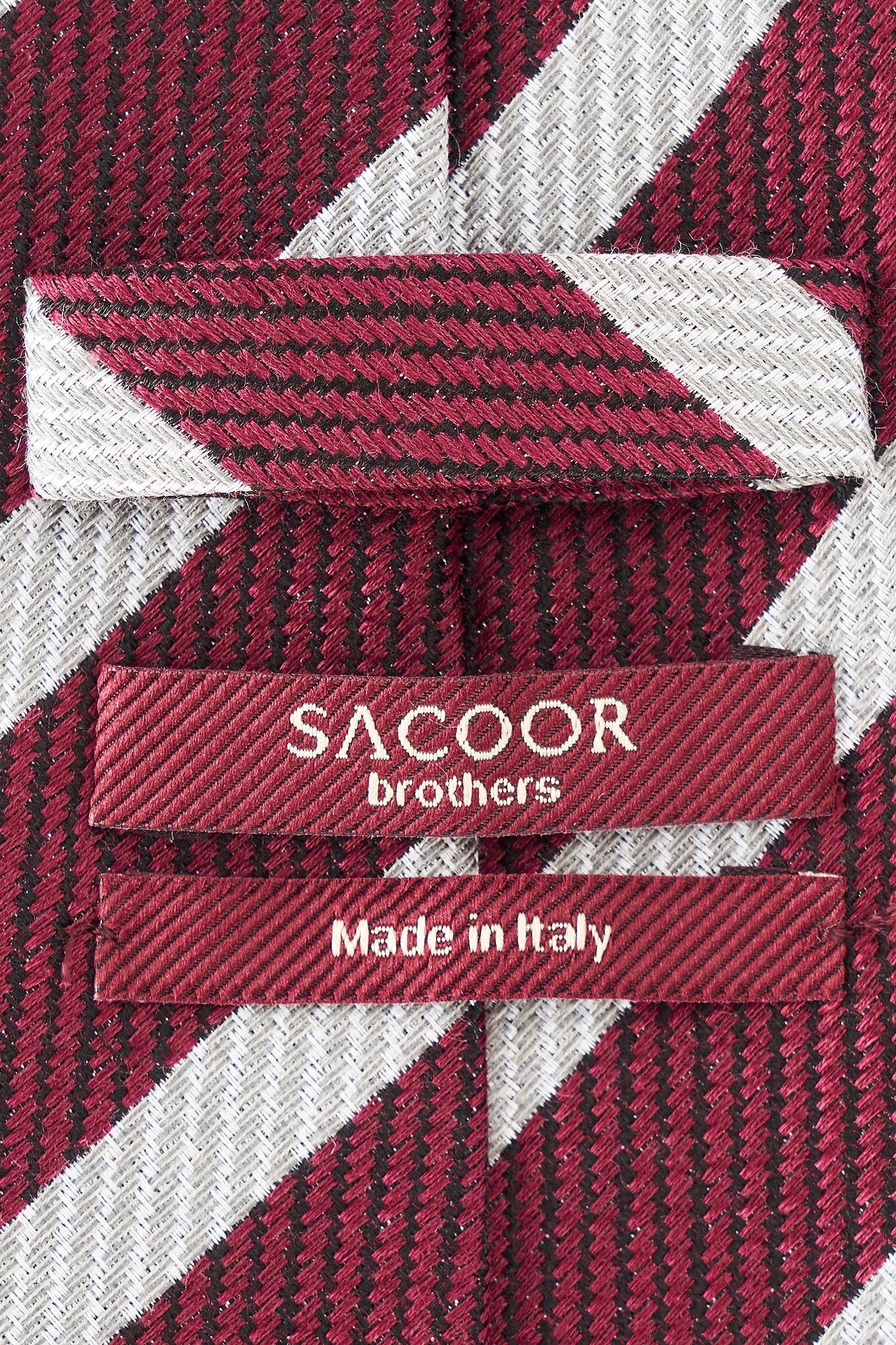 Striped Pattern Tie 100% Silk 8cm - Image 2