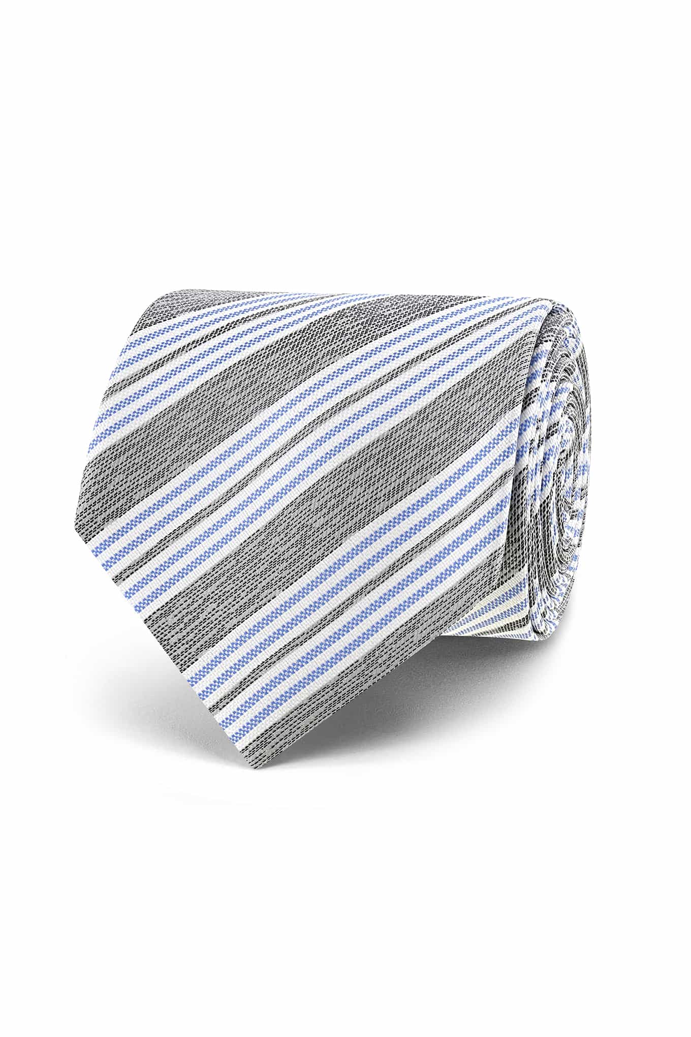Striped Pattern Tie 100% Silk 8cm - Image 3