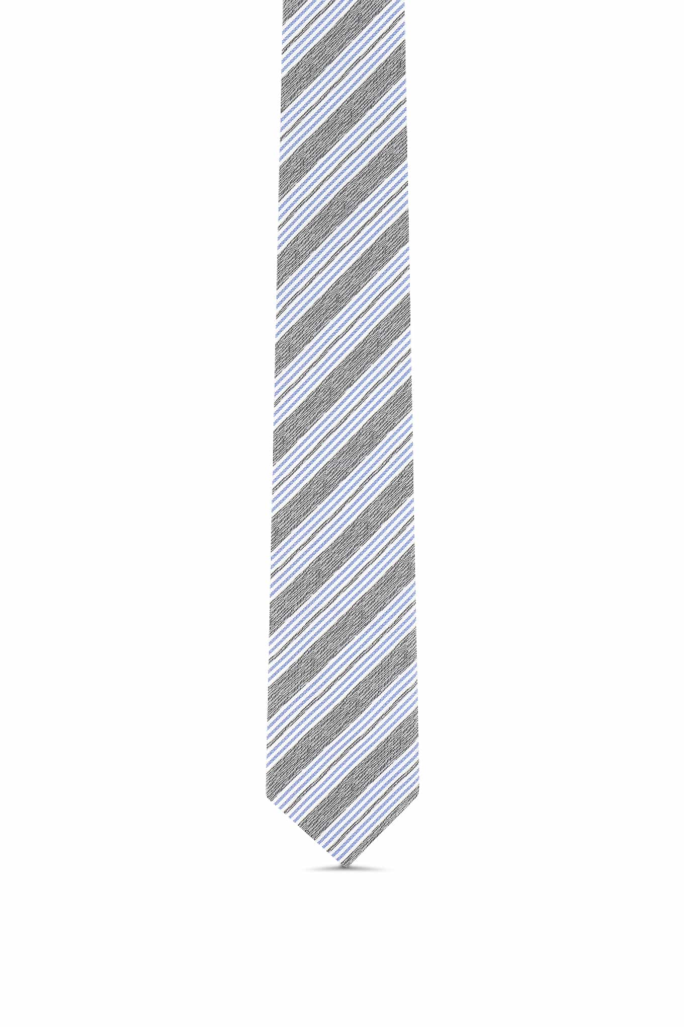 Striped Pattern Tie 100% Silk 8cm - Image 4