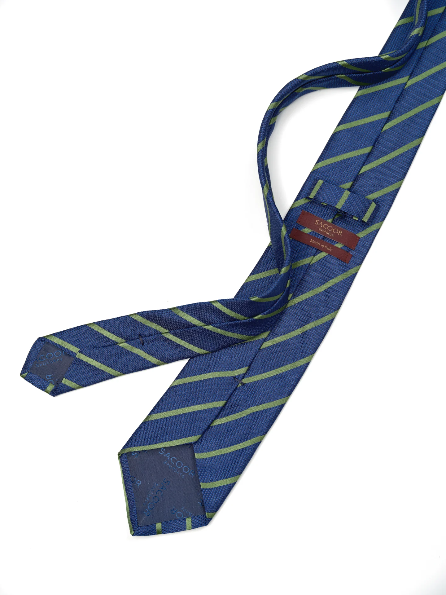 Striped Pattern Tie 100% Silk 8cm - Image 6