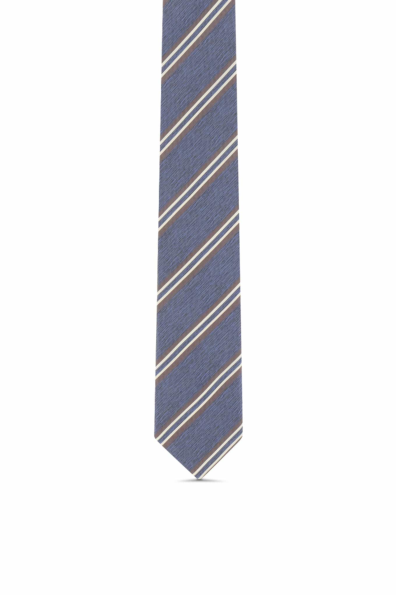 Striped Pattern Tie 100% Silk 8cm - Image 2