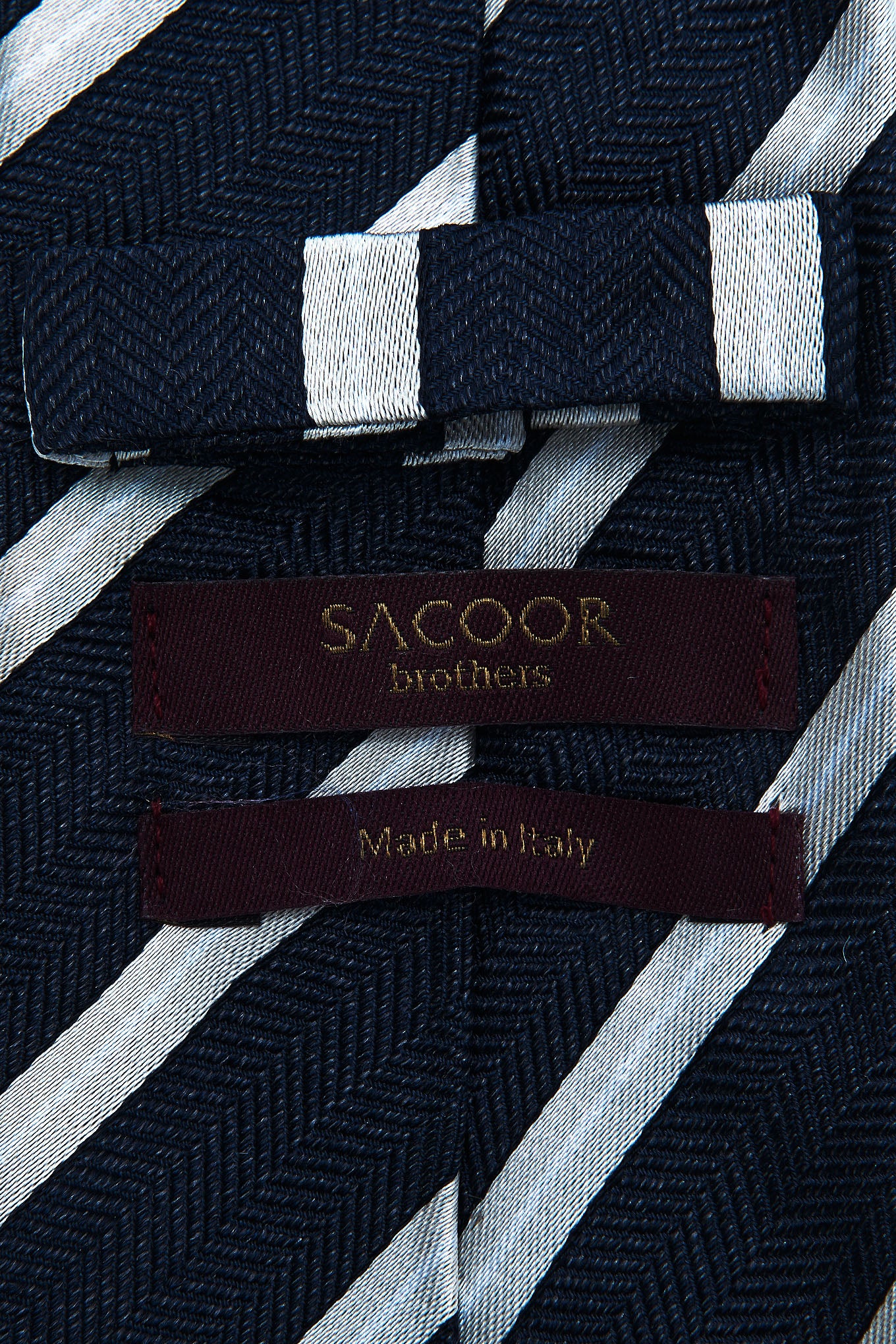 Striped Pattern Tie 100% Silk 8cm - Image 10