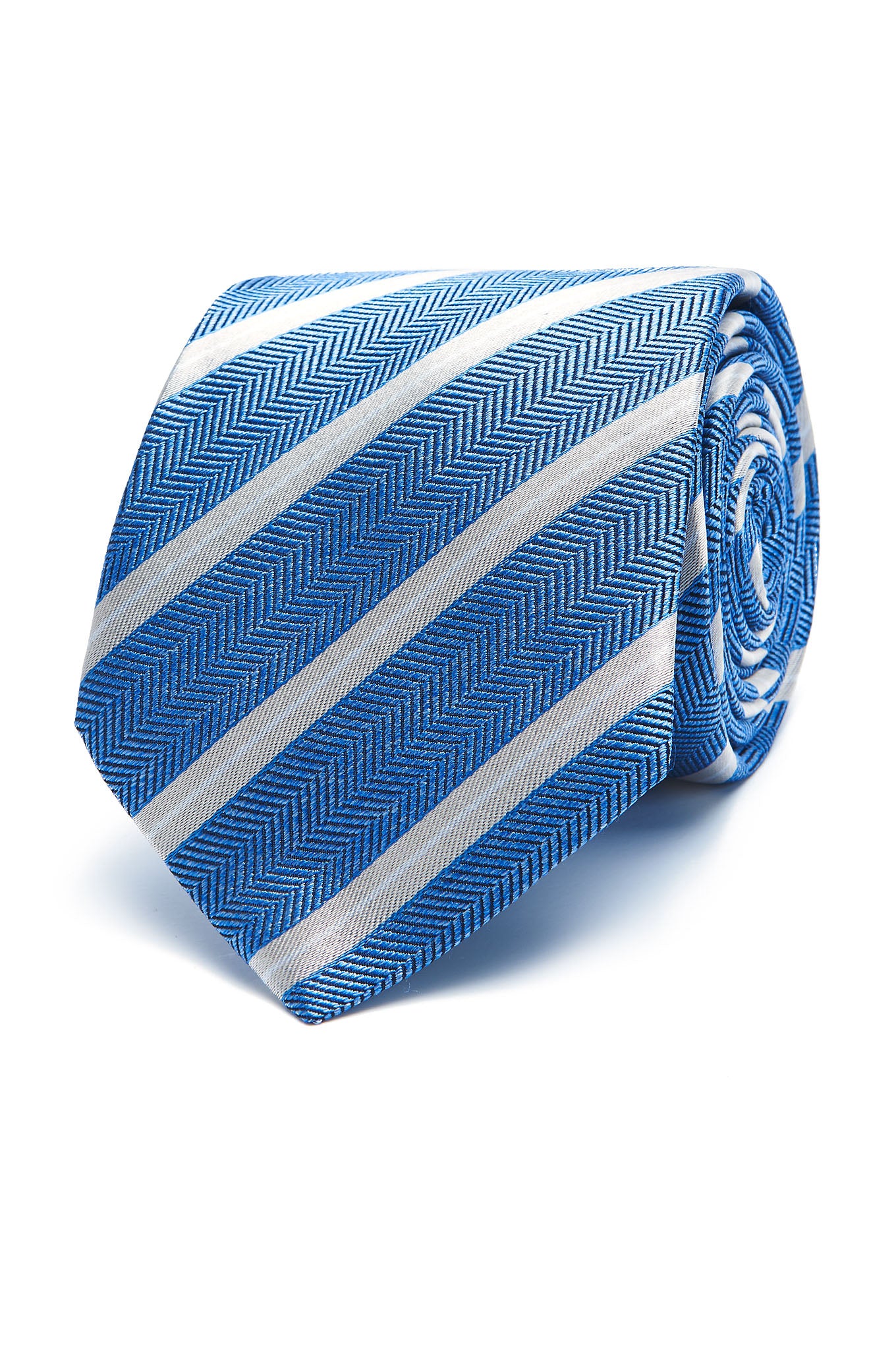 Striped Pattern Tie 100% Silk 8cm - Image 11