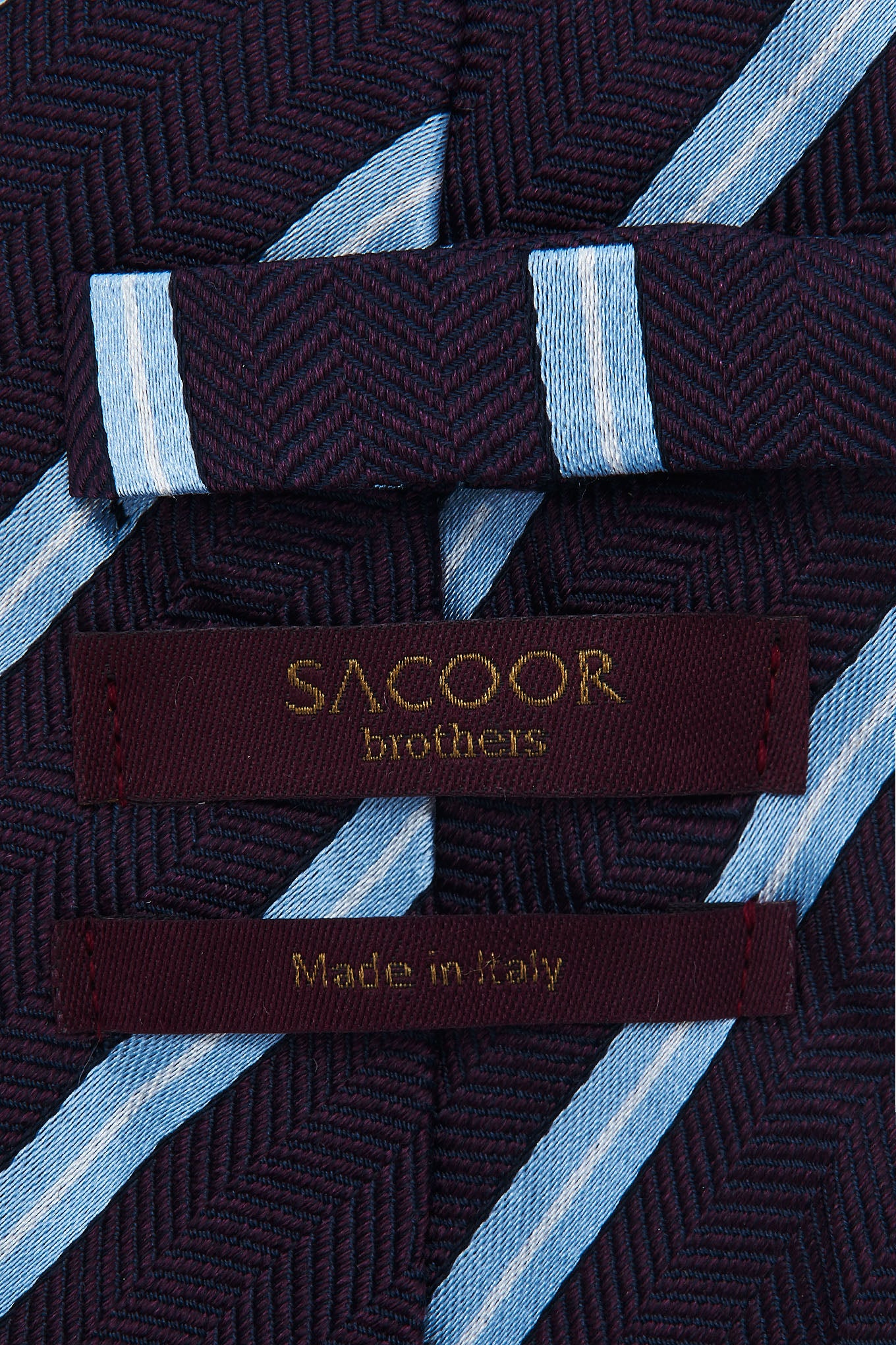 Striped Pattern Tie 100% Silk 8cm - Image 2