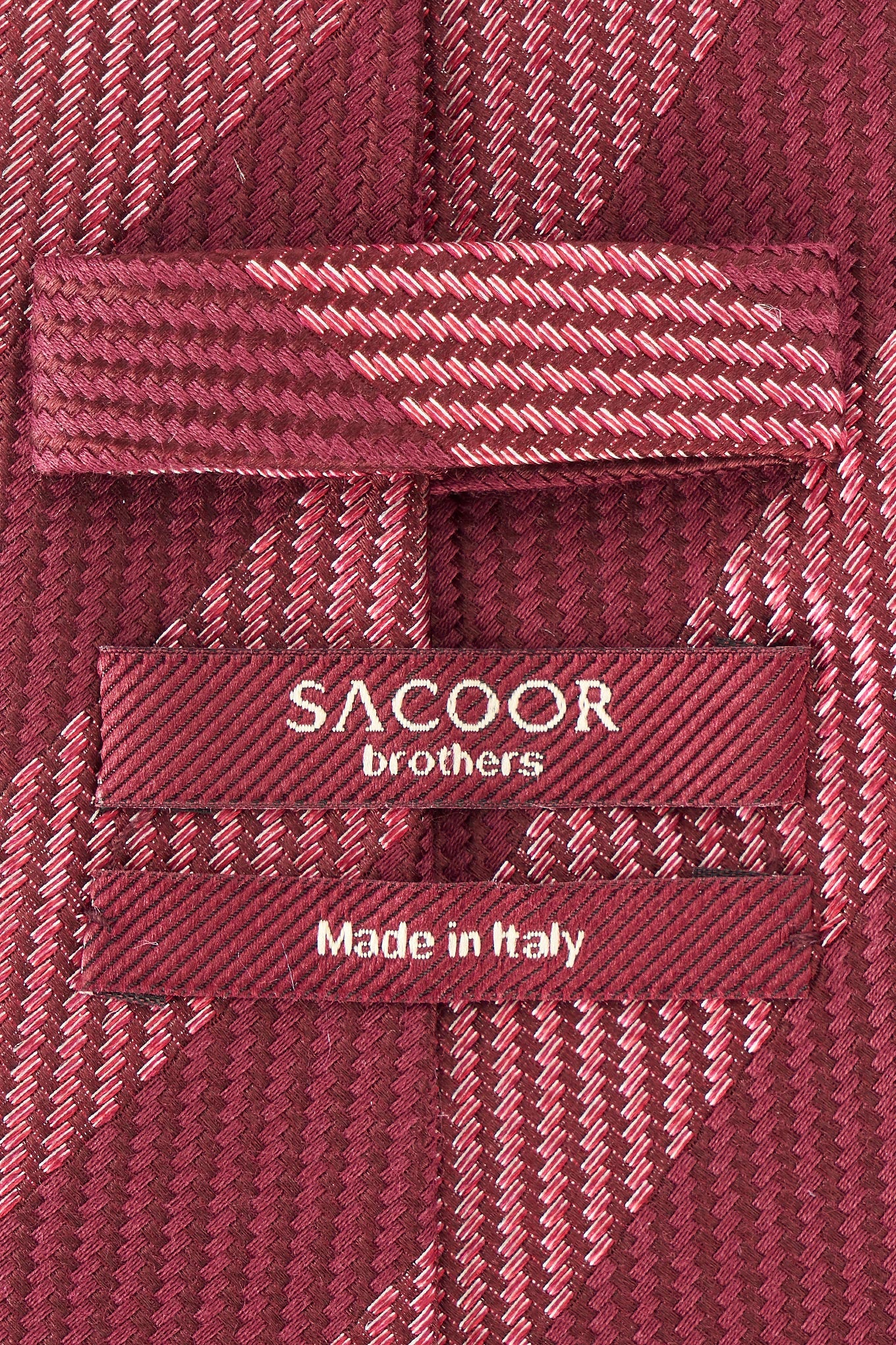 Striped Pattern Tie 100% Silk 8cm - Image 2