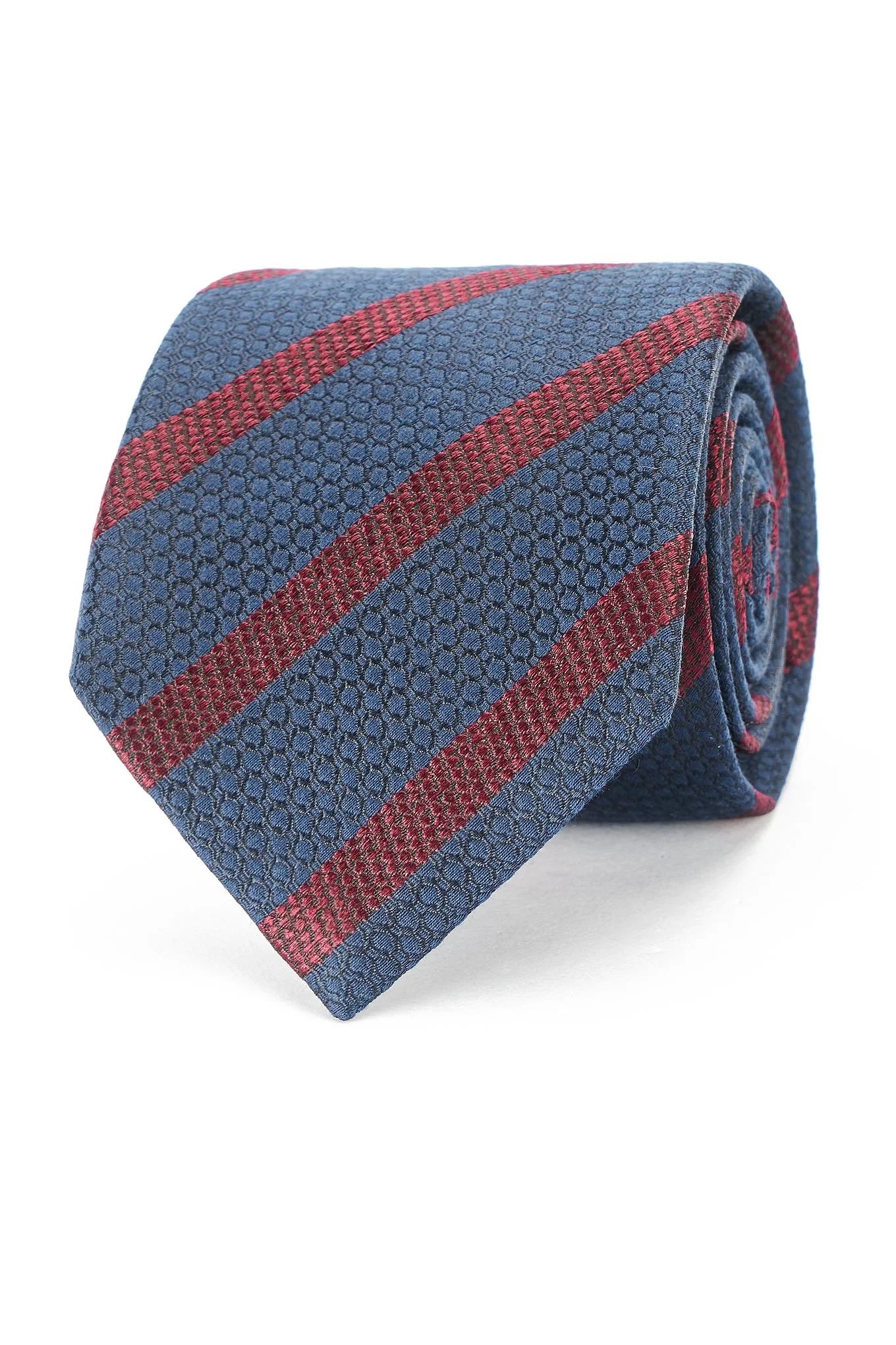 Striped Pattern Tie 100% Silk 8cm