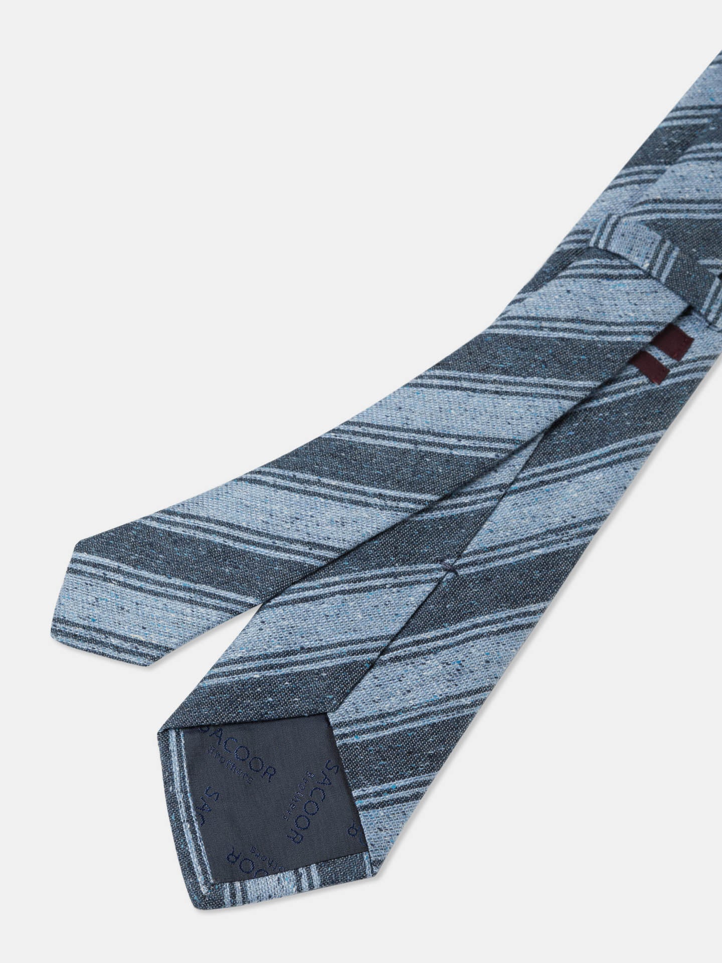 Striped Pattern Tie 100% Silk 8cm - Image 2