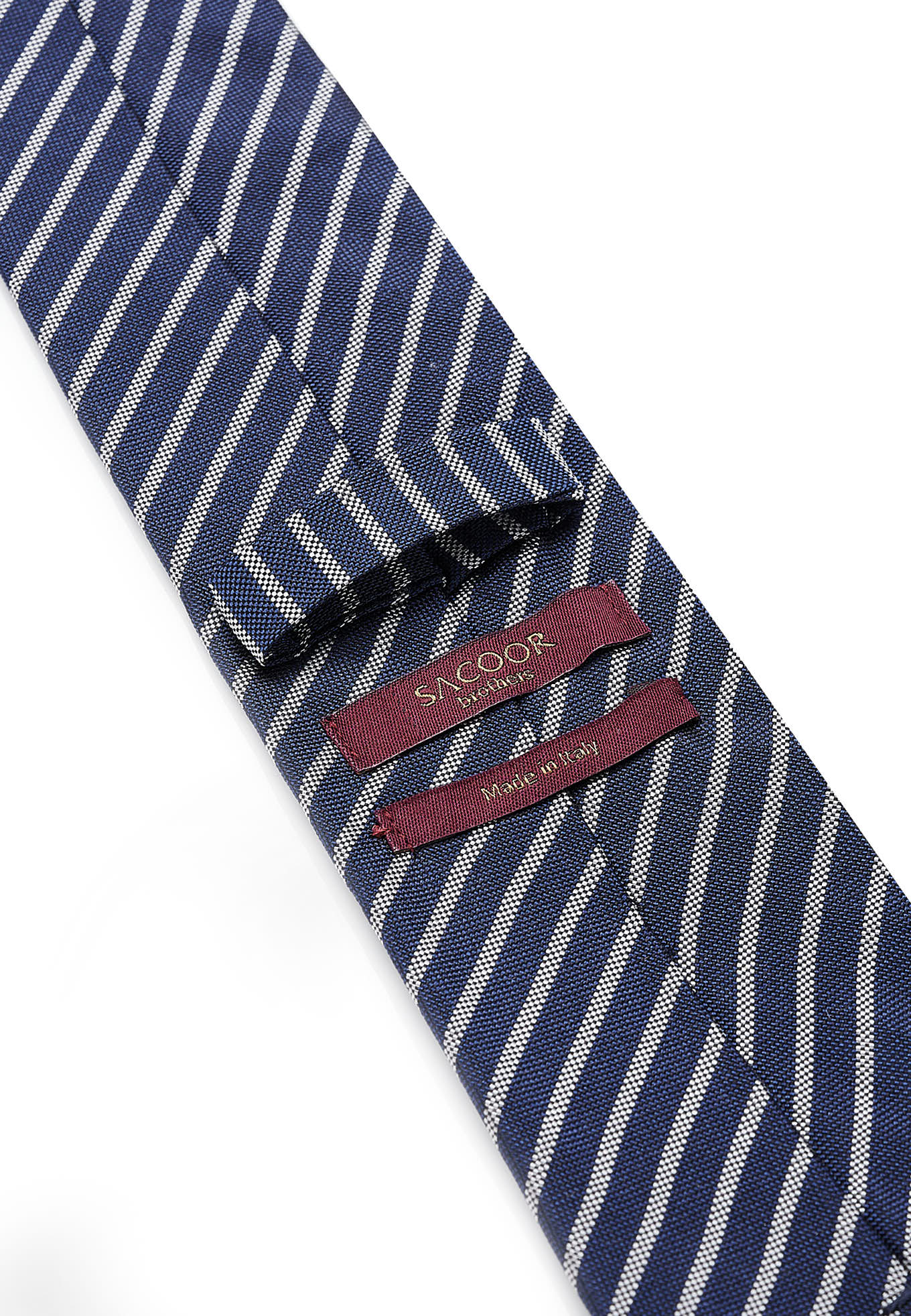Striped Pattern Tie 100% Silk 8cm - Image 2