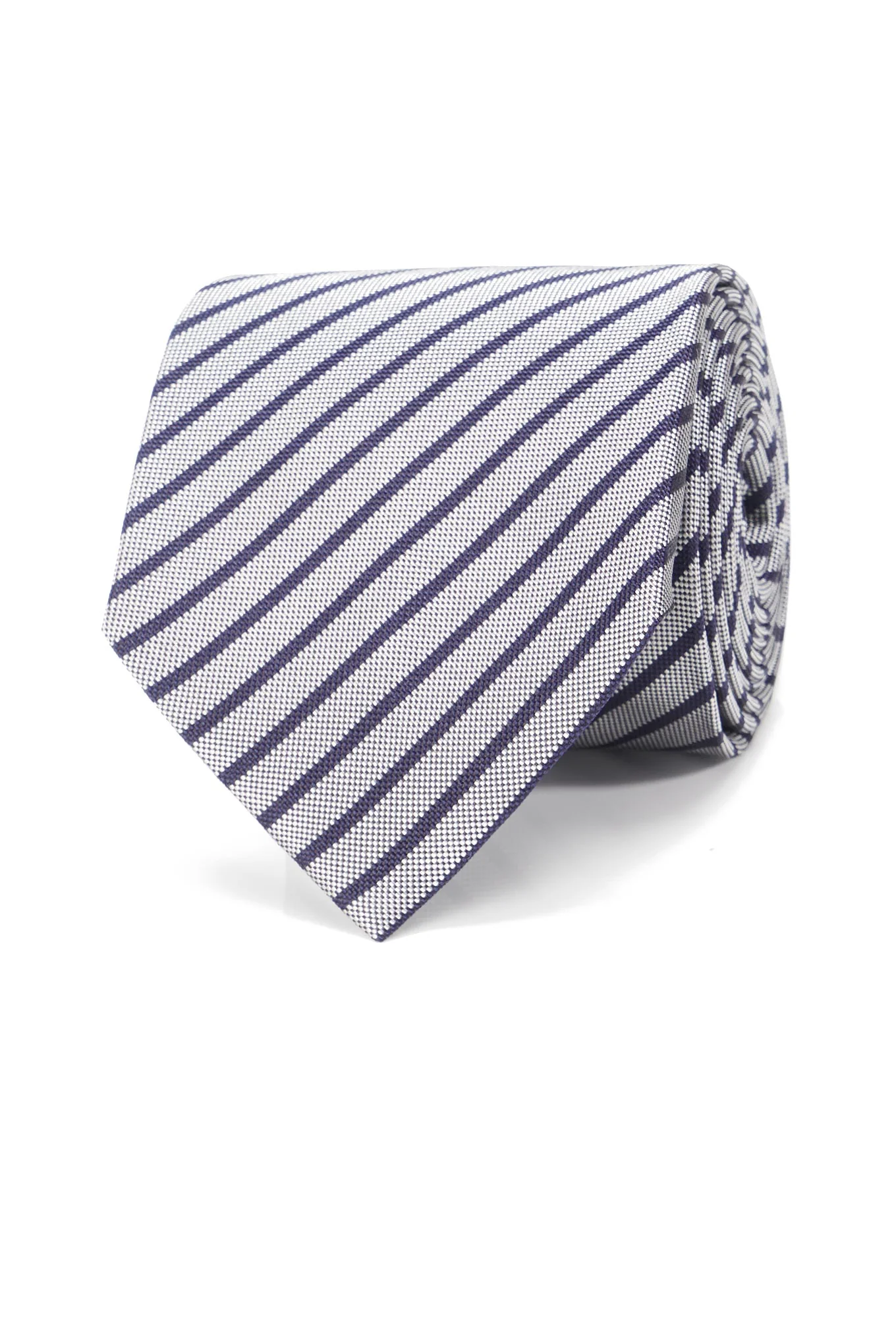 Striped Pattern Tie 100% Silk 8cm - Image 3