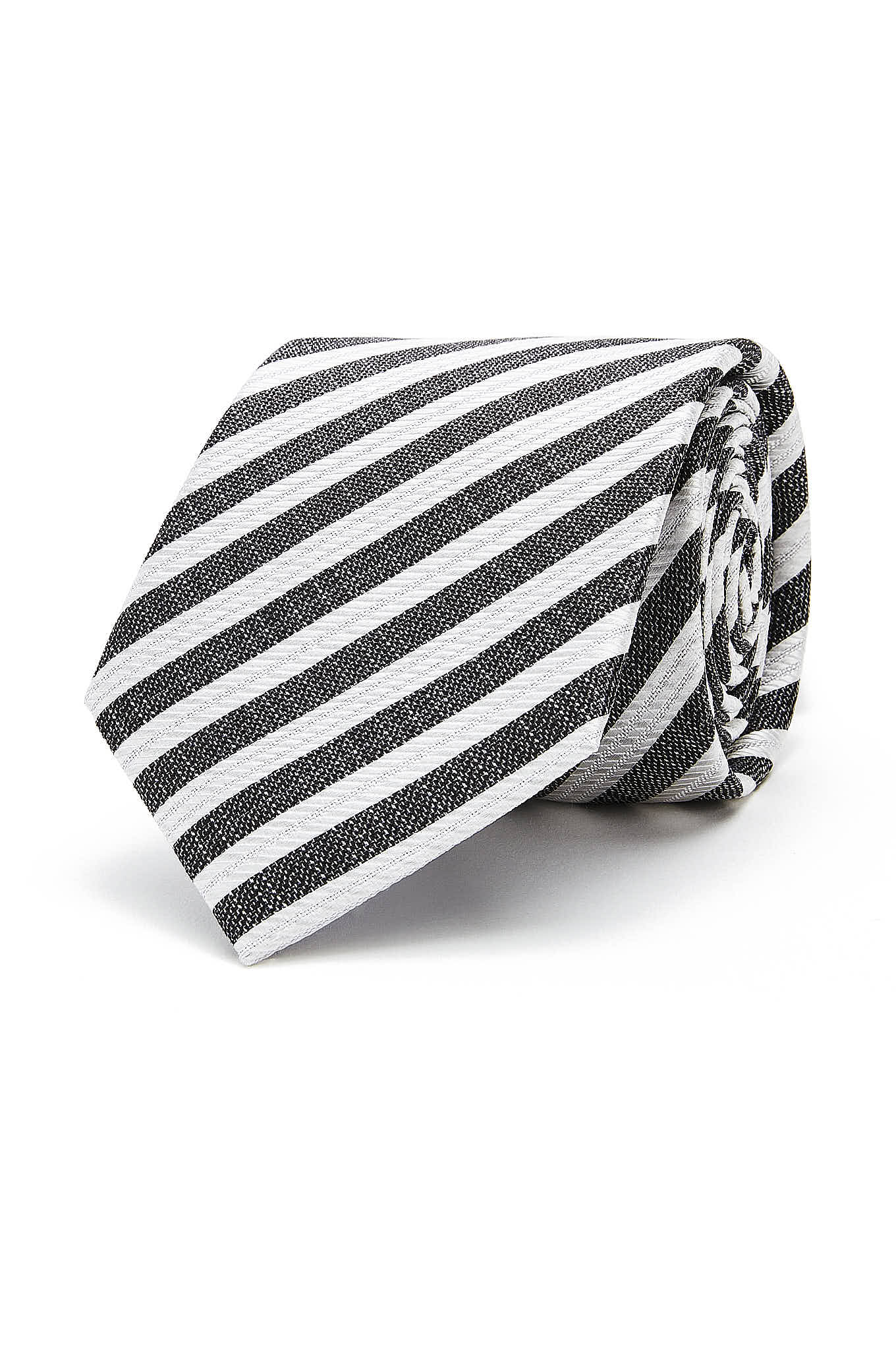 Striped Pattern Tie 100% Silk 8cm - Image 7