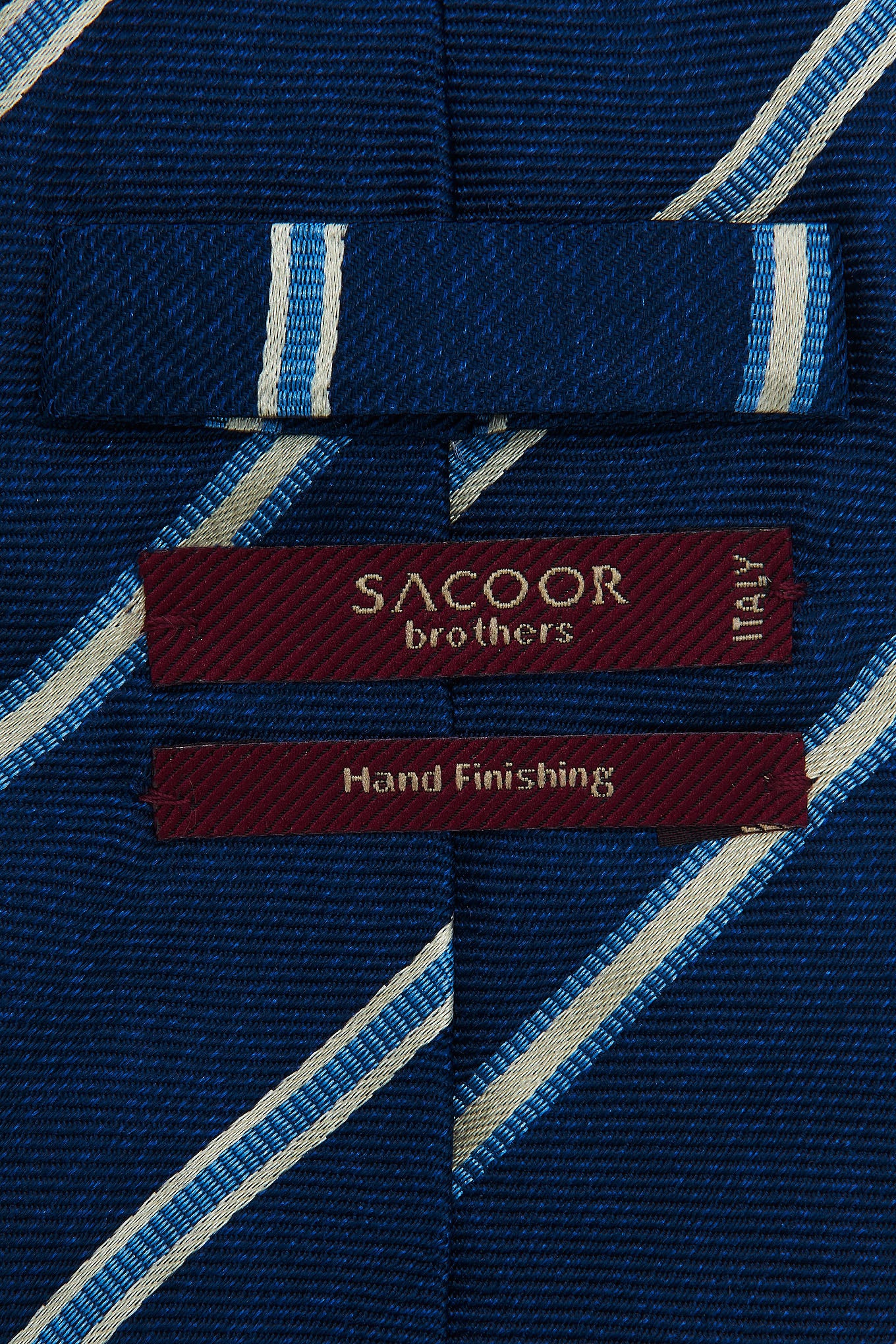 Striped Pattern Tie 100% Silk 8cm - Image 4
