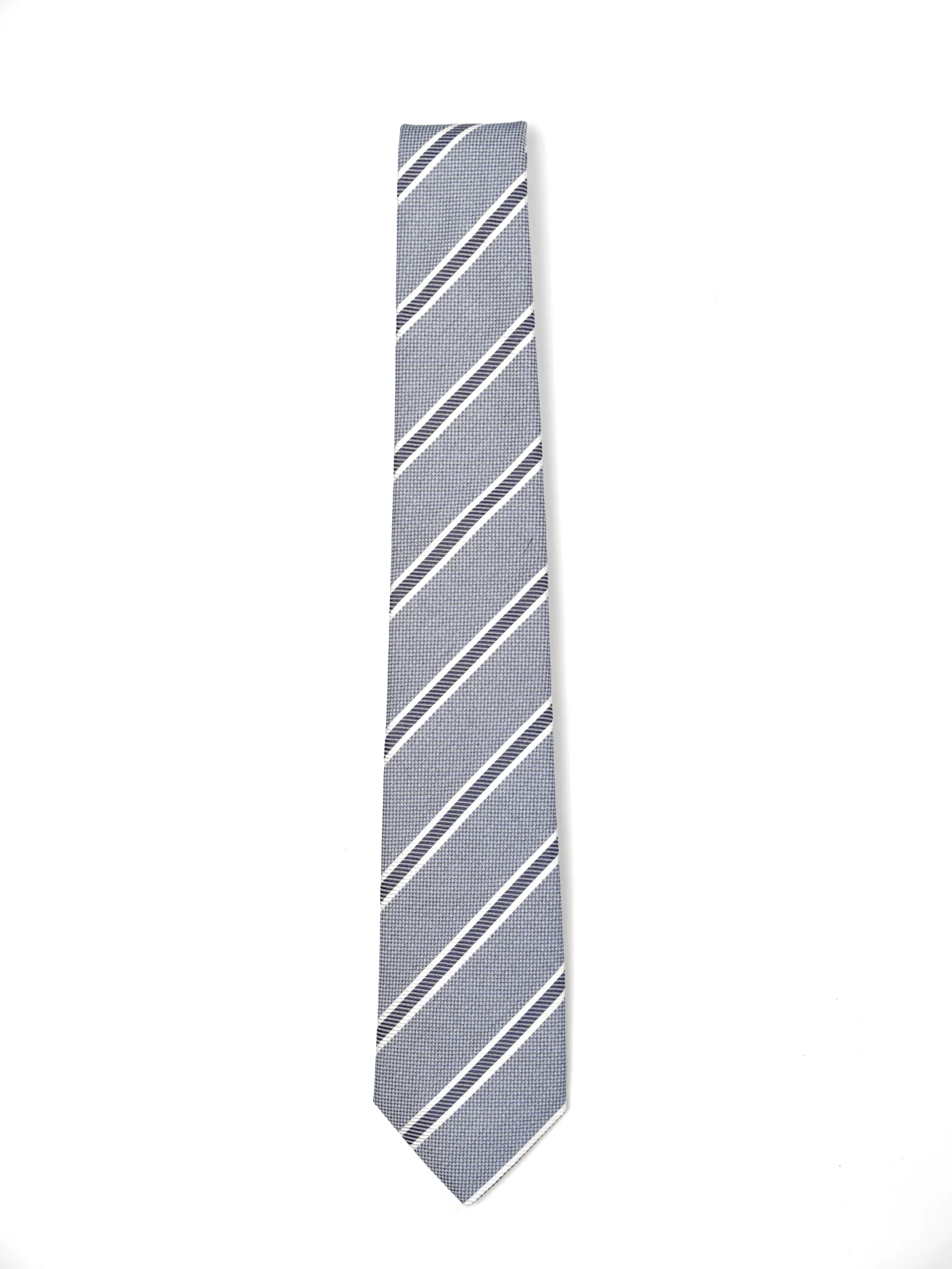 Striped Pattern Tie 100% Silk 8cm