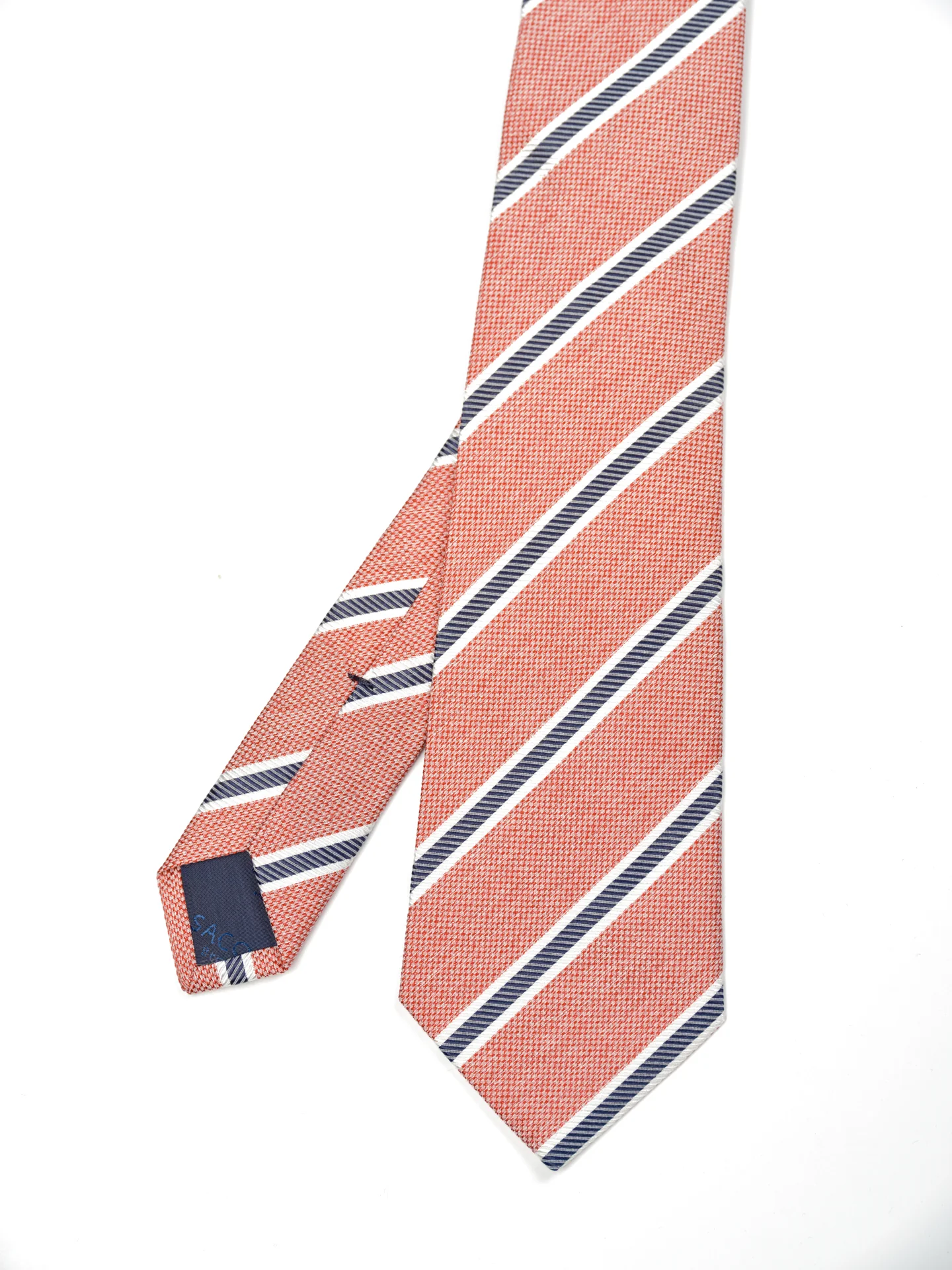 Striped Pattern Tie 100% Silk 8cm - Image 8