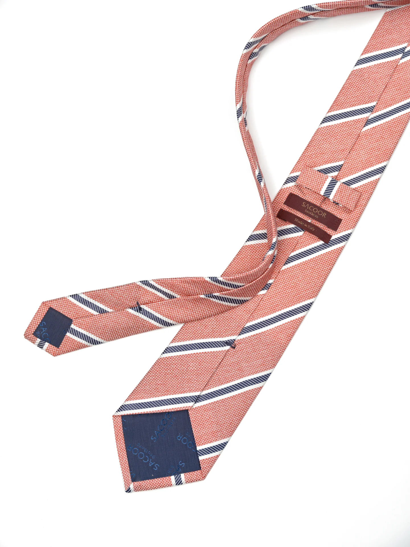 Striped Pattern Tie 100% Silk 8cm - Image 9