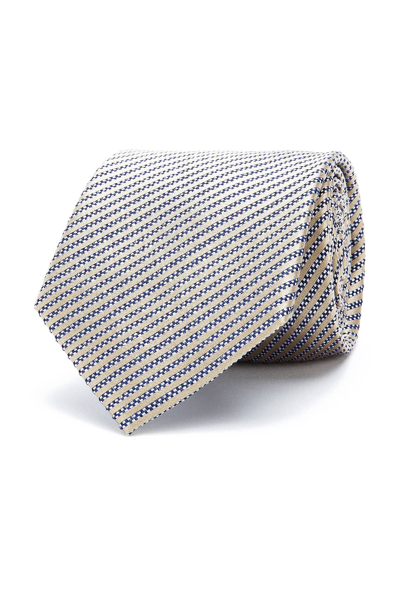 Striped Pattern Tie 100% Silk 8cm