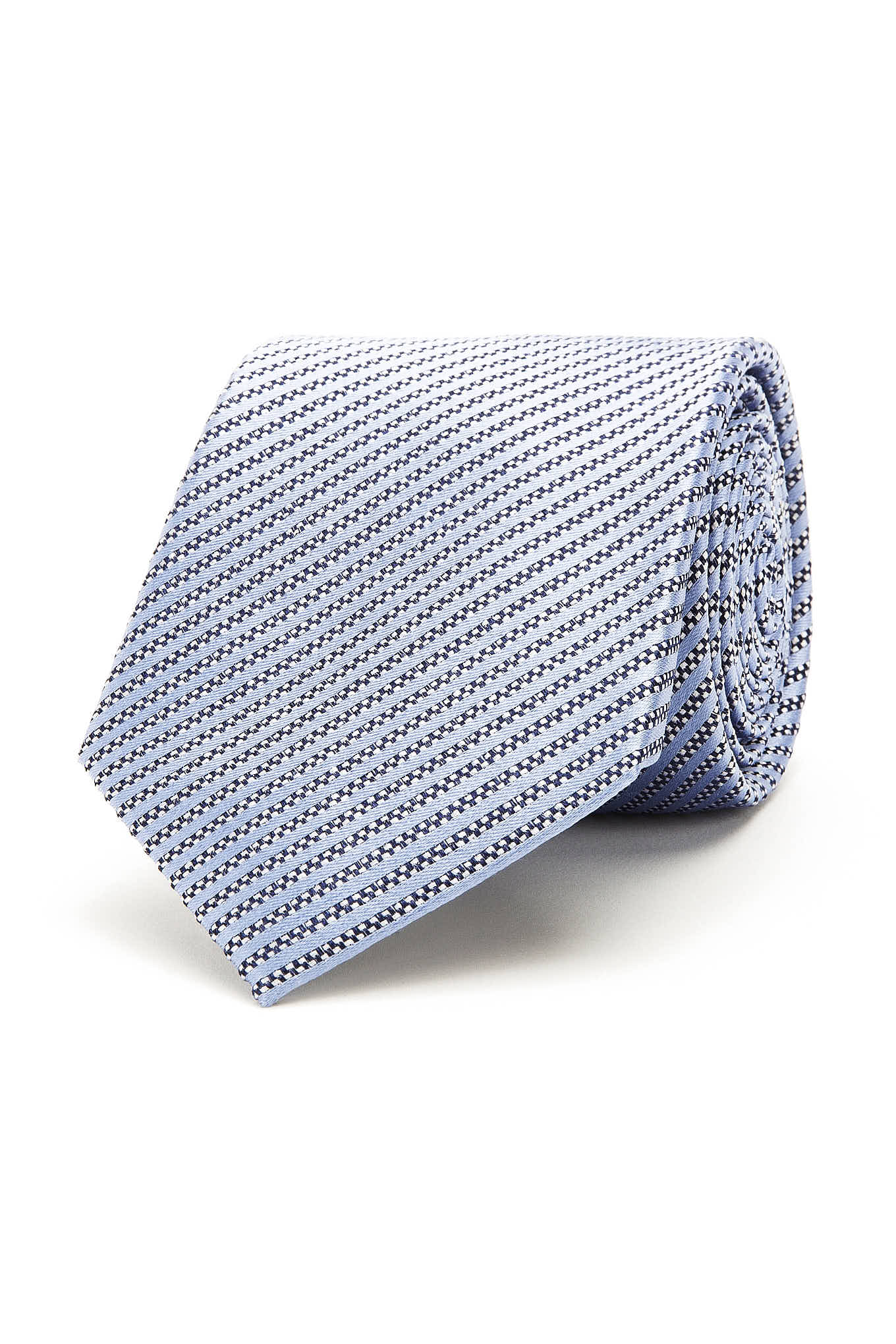 Striped Pattern Tie 100% Silk 8cm - Image 3