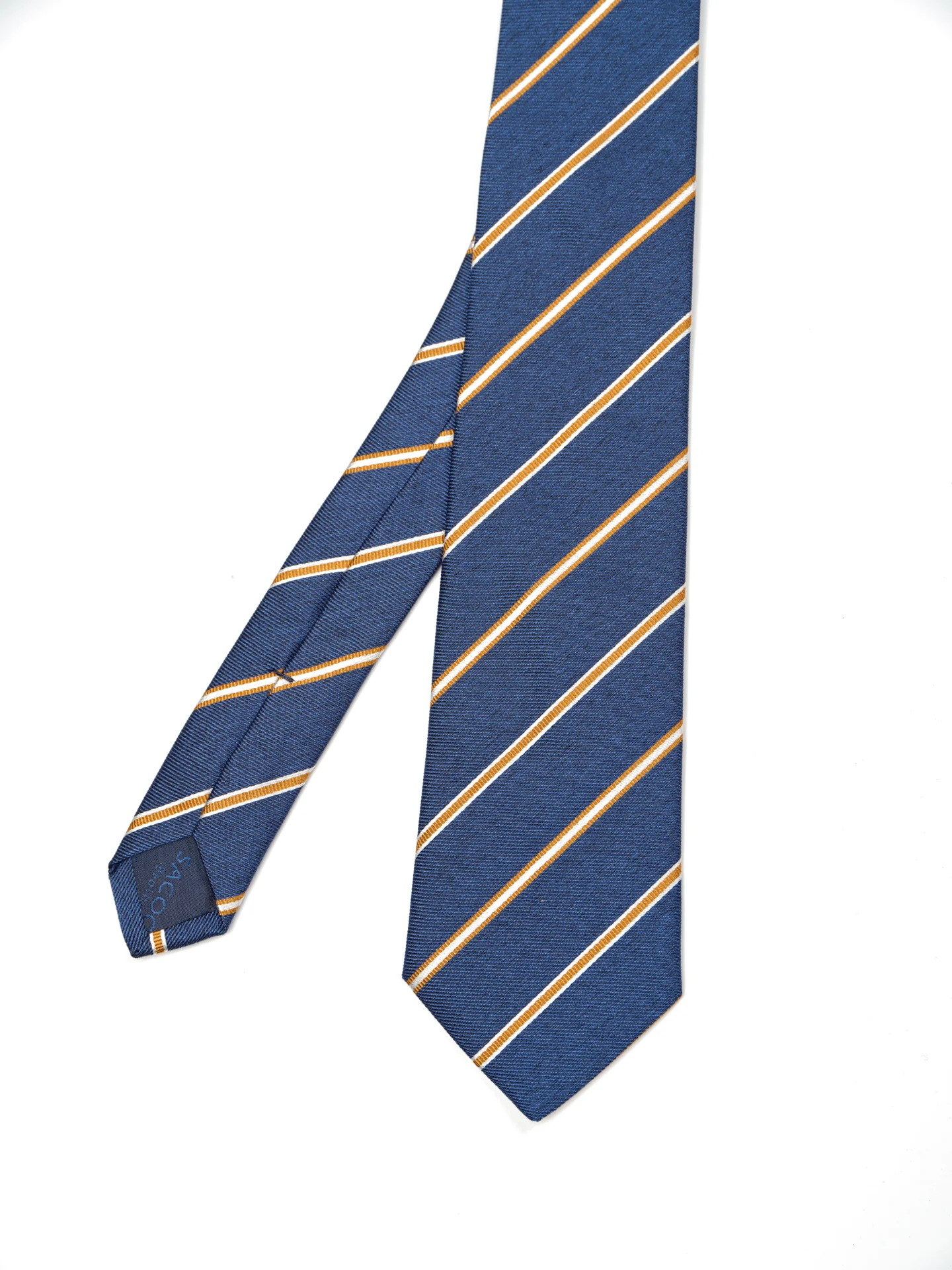 Striped Pattern Tie 100% Silk 8cm - Image 5