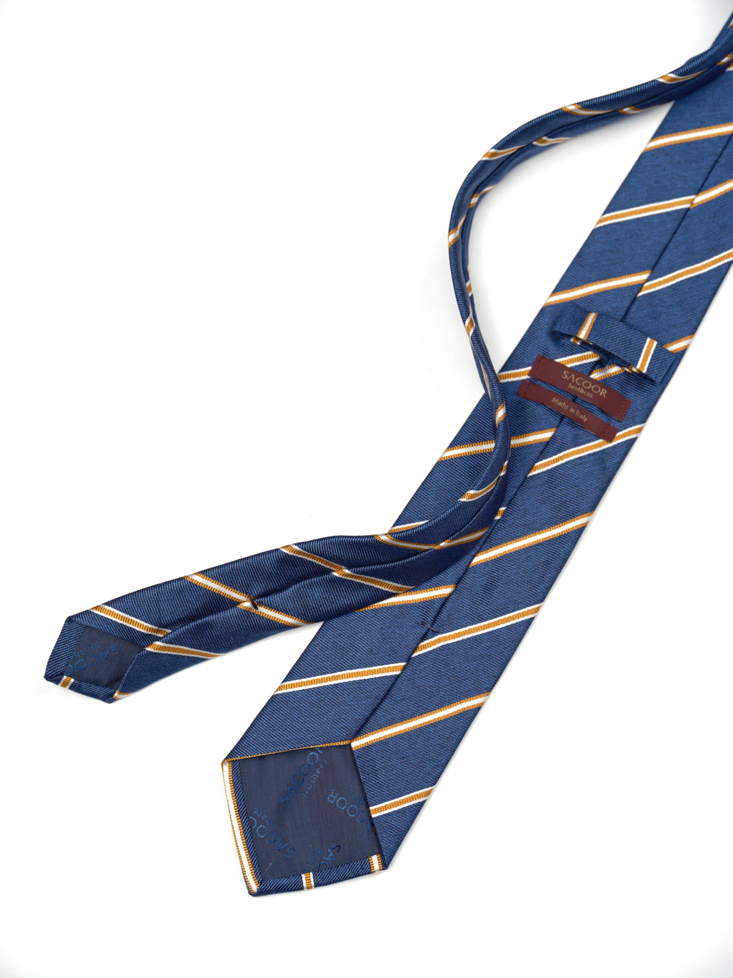 Striped Pattern Tie 100% Silk 8cm - Image 6