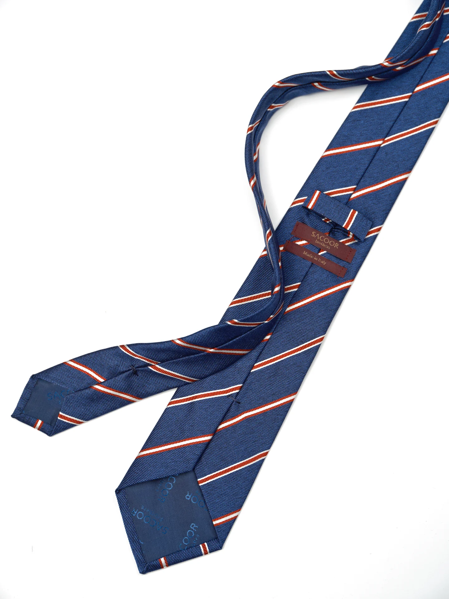 Striped Pattern Tie 100% Silk 8cm - Image 9
