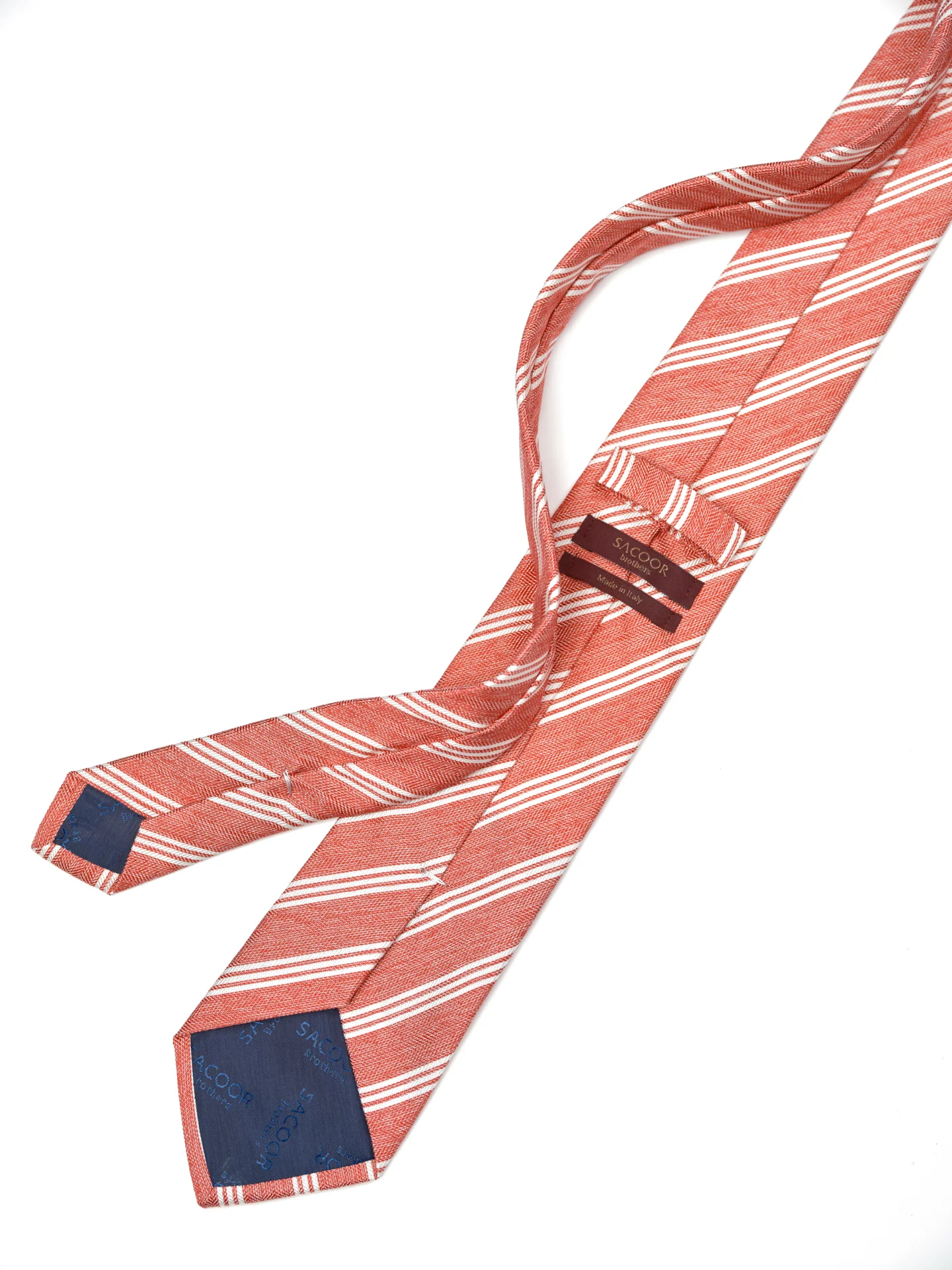 Striped Pattern Tie 100% Silk 8cm - Image 12