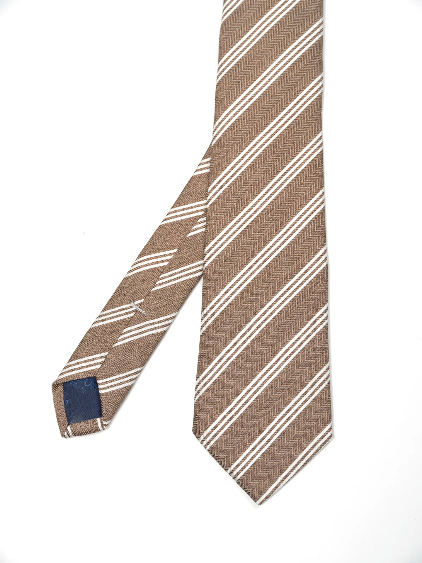 Striped Pattern Tie 100% Silk 8cm - Image 2