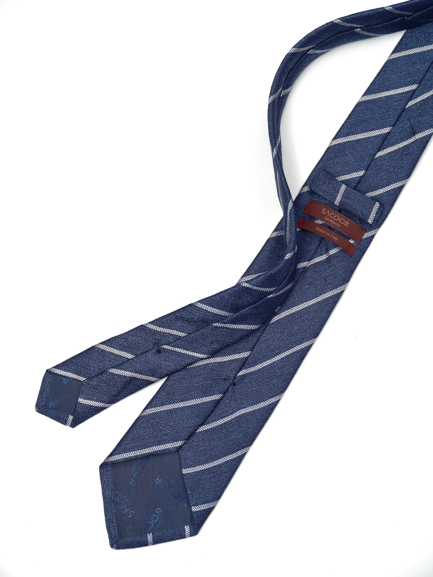Striped Pattern Tie 100% Silk 8cm - Image 3