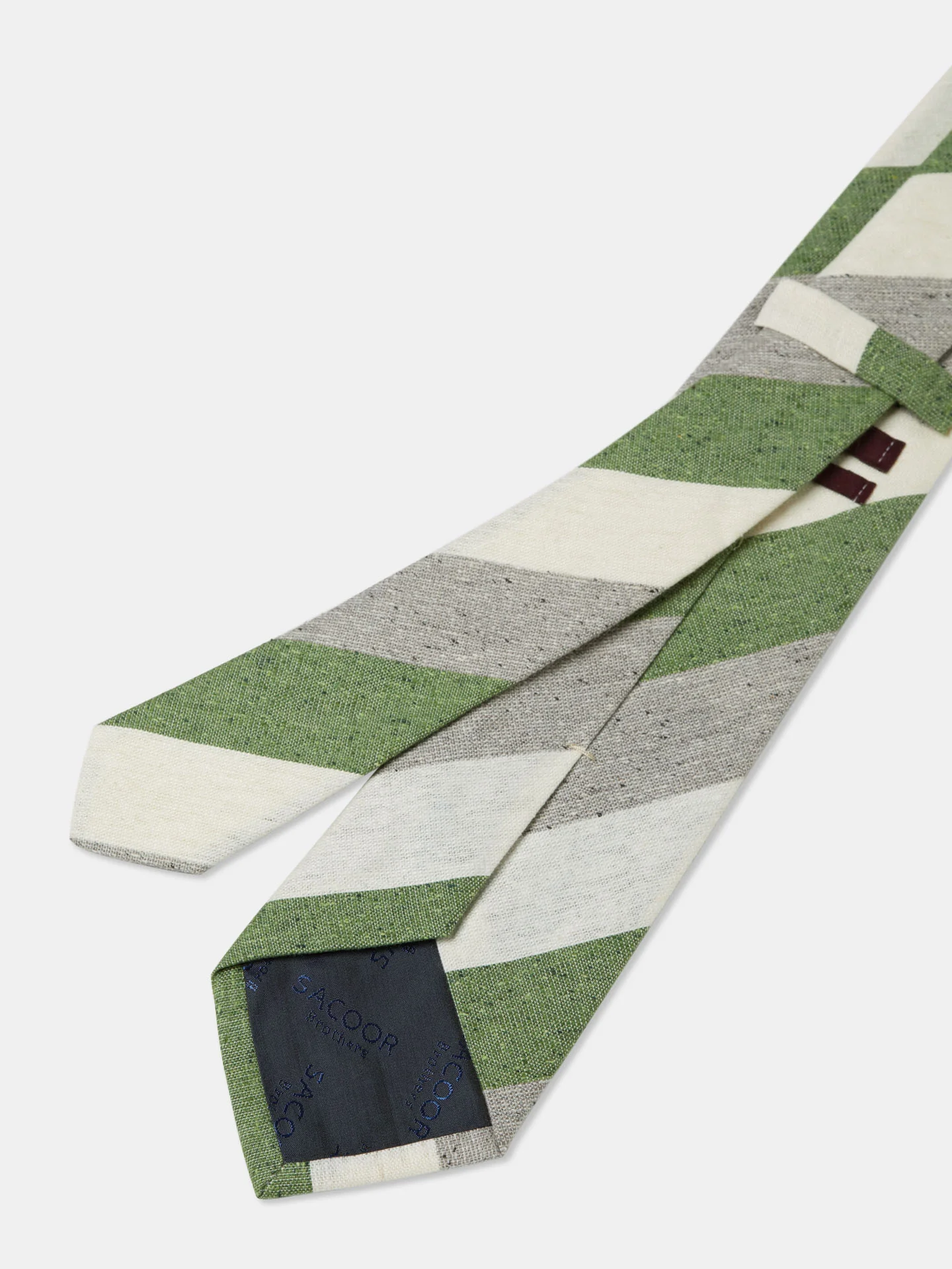Striped Pattern Tie 100% Silk 8cm - Image 4