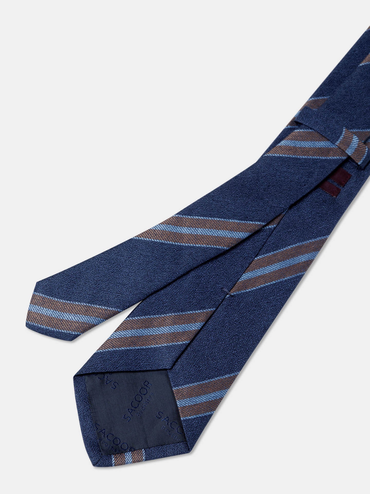 Striped Pattern Tie 100% Silk 8cm - Image 2