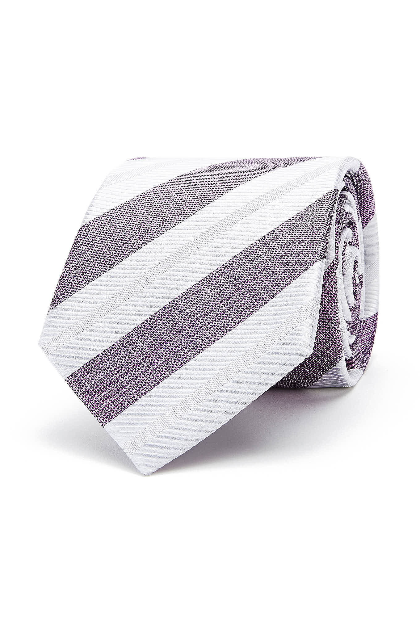Striped Pattern Tie 100% Silk 8cm - Image 11