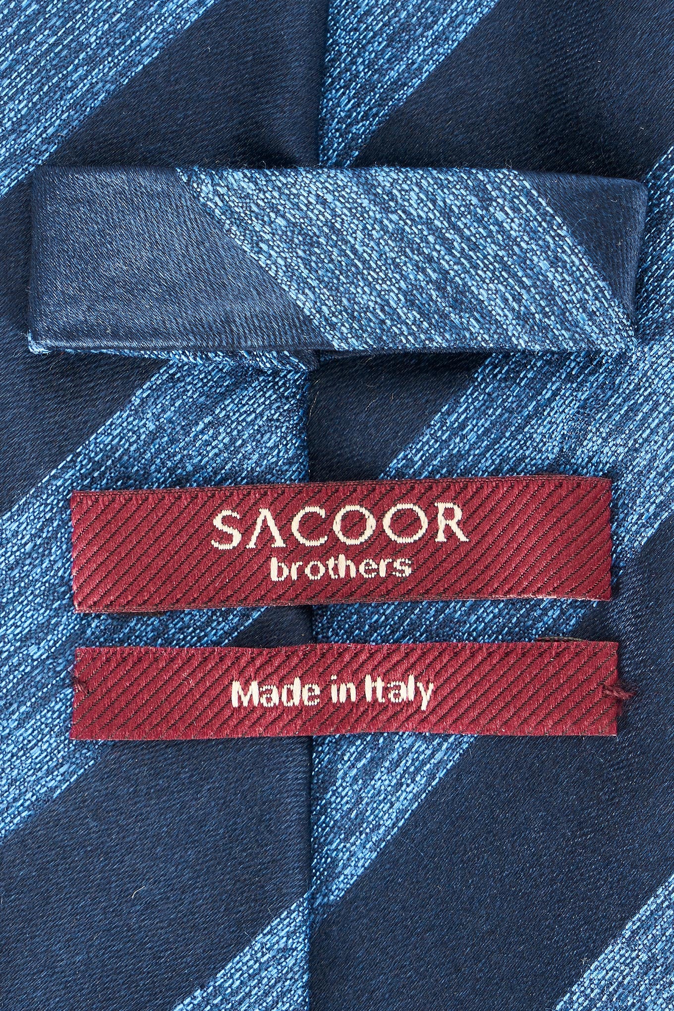 Striped Pattern Tie 100% Silk 8cm - Image 4